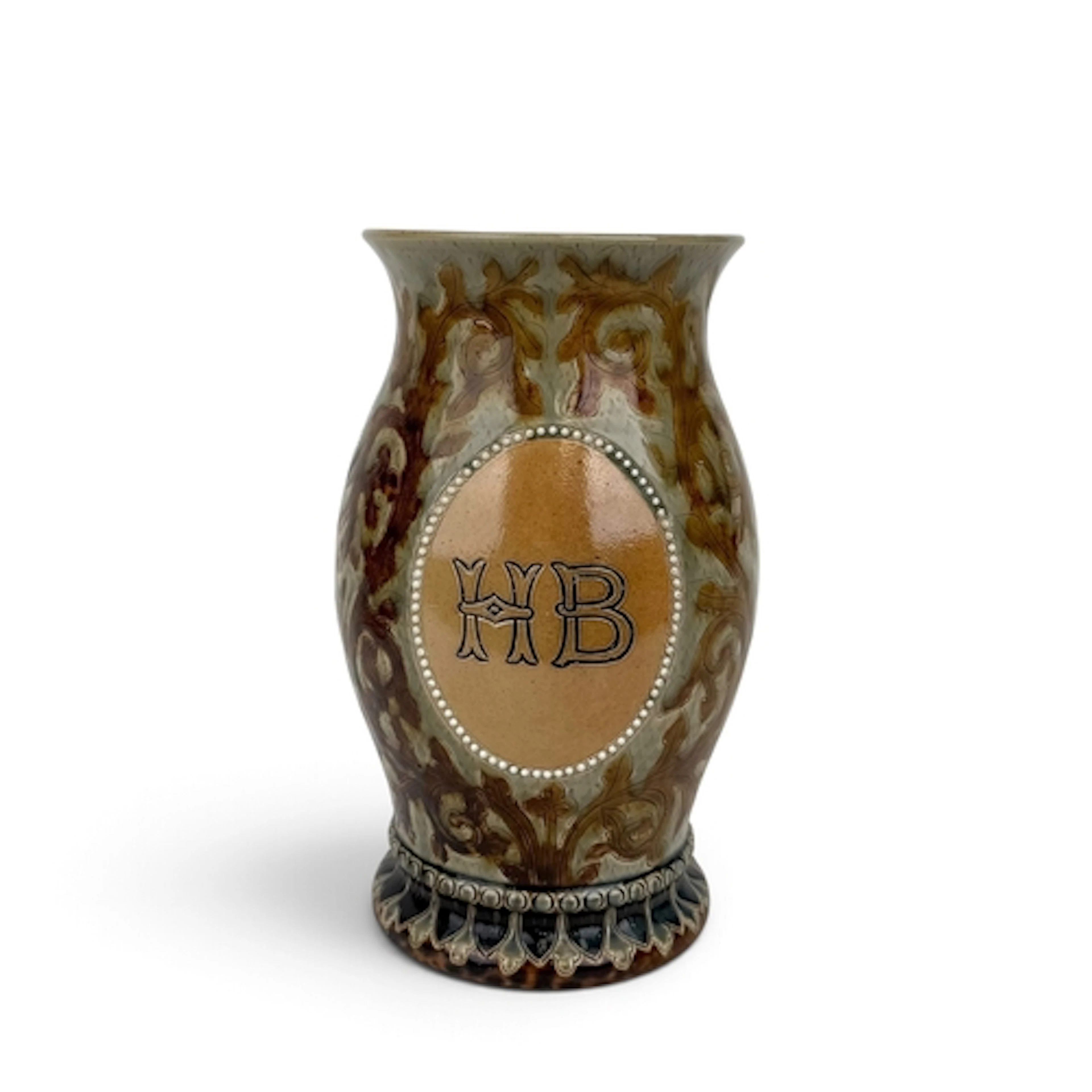 A DOULTON LAMBETH SALT-GLAZED STONEWARE JUG, CIRCA 1890 The ...