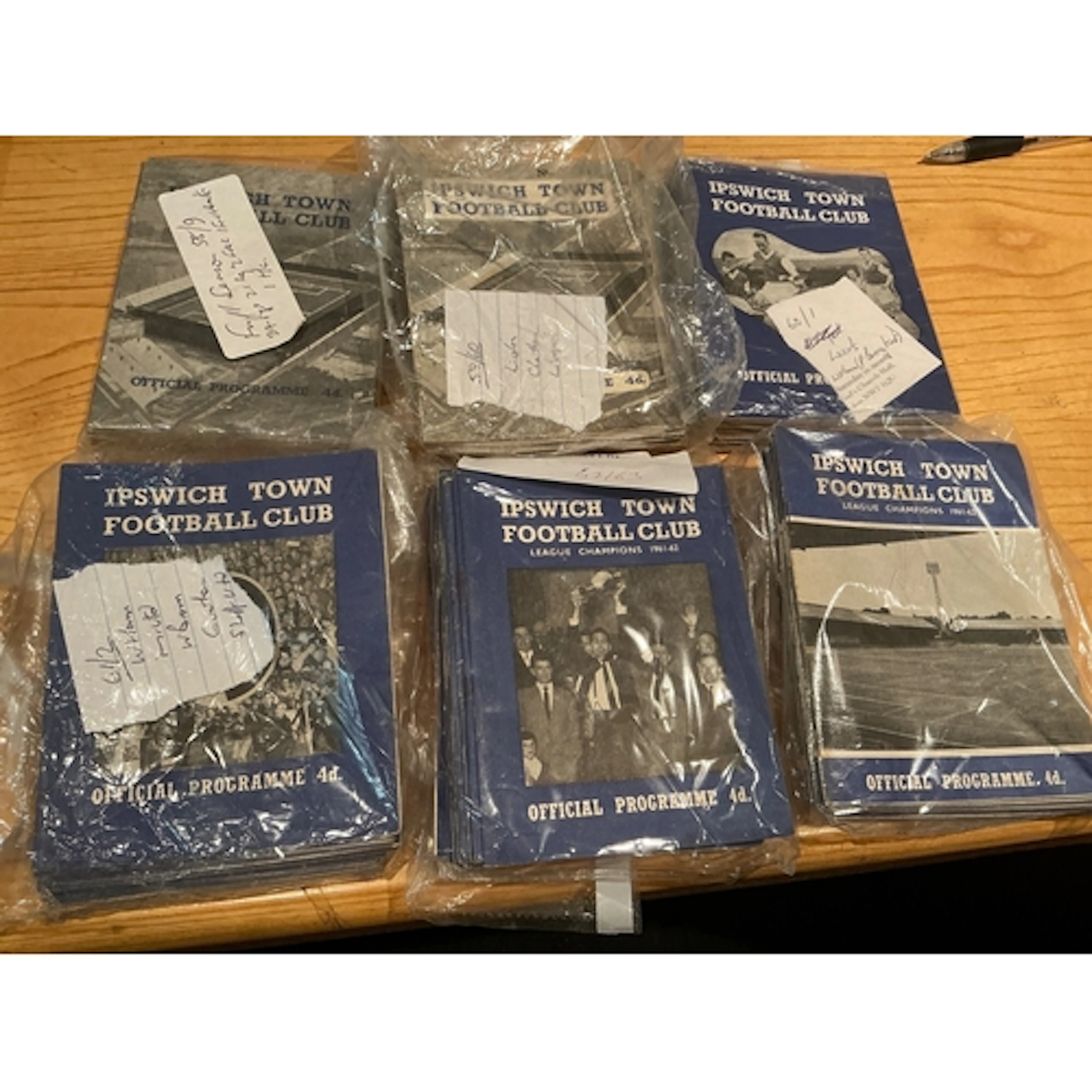 Ipswich Town Home Football Programmes: From 58/59 to 63/64. ...