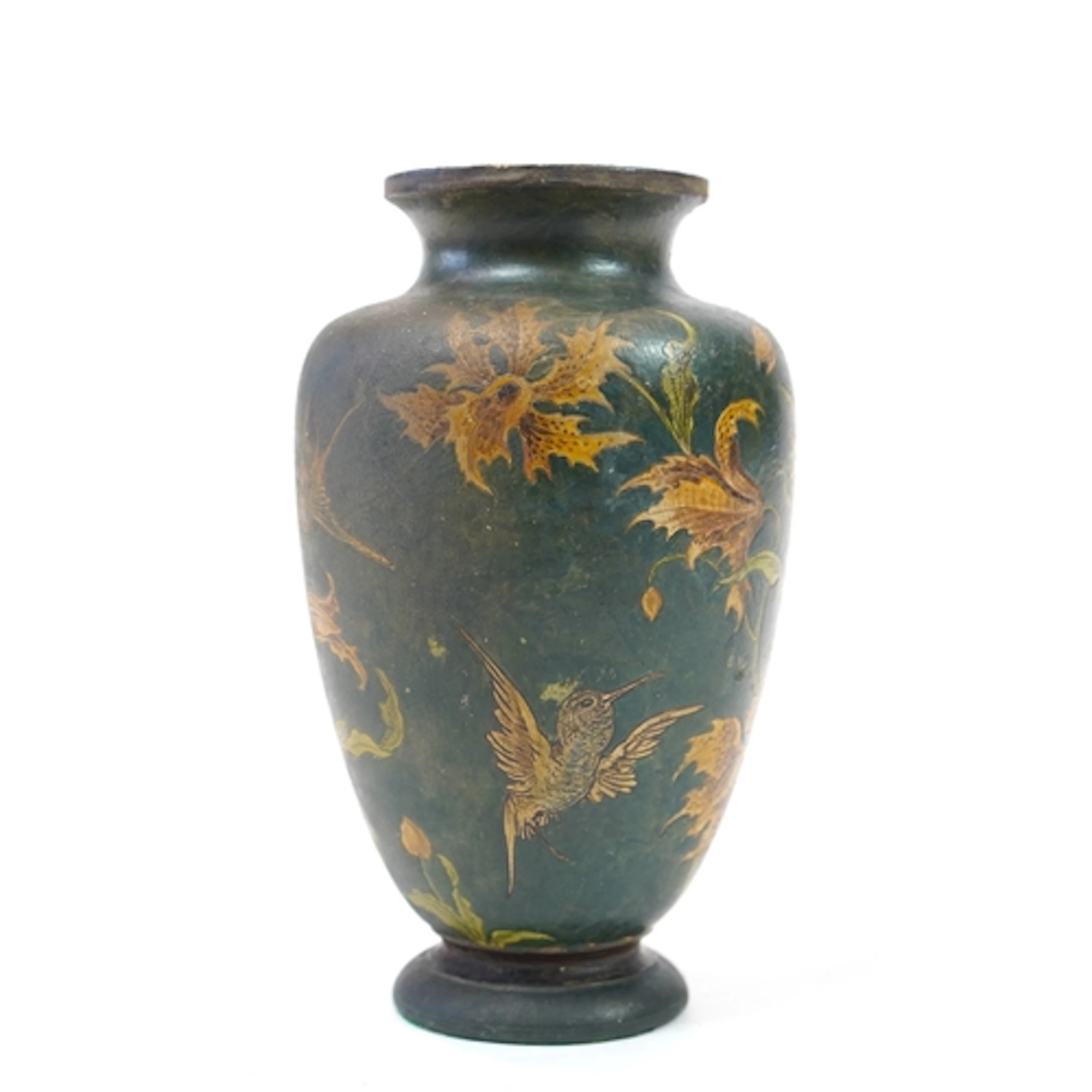 Martin Brothers: A stoneware vase, decorated with birds amon...