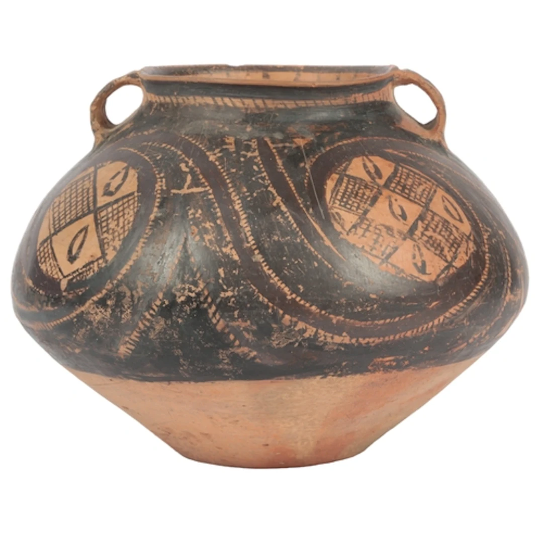 A Chinese Neolithic pottery jar, Majiayao Culture, 3300-2200...