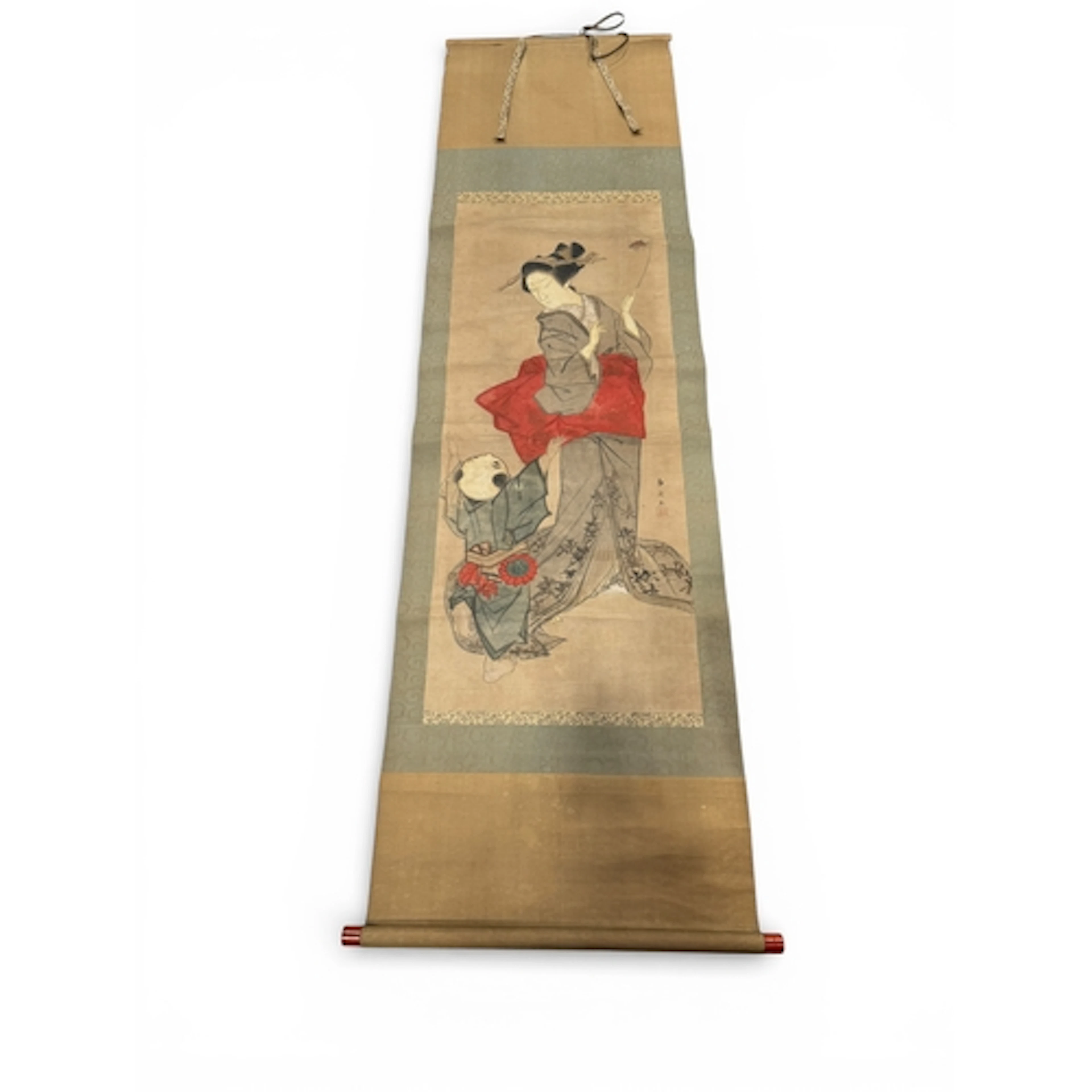A JAPANESE UKIYO-E TYPE HANGING SCROLL, EDO PERIOD Painting:...
