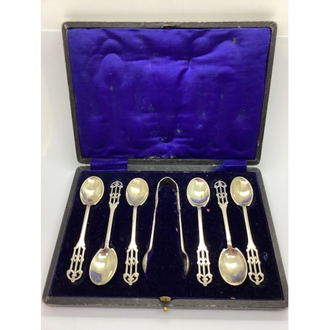 A Set of Six Hallmarked Silver Teaspoons, WG&S, Sheffield 19...