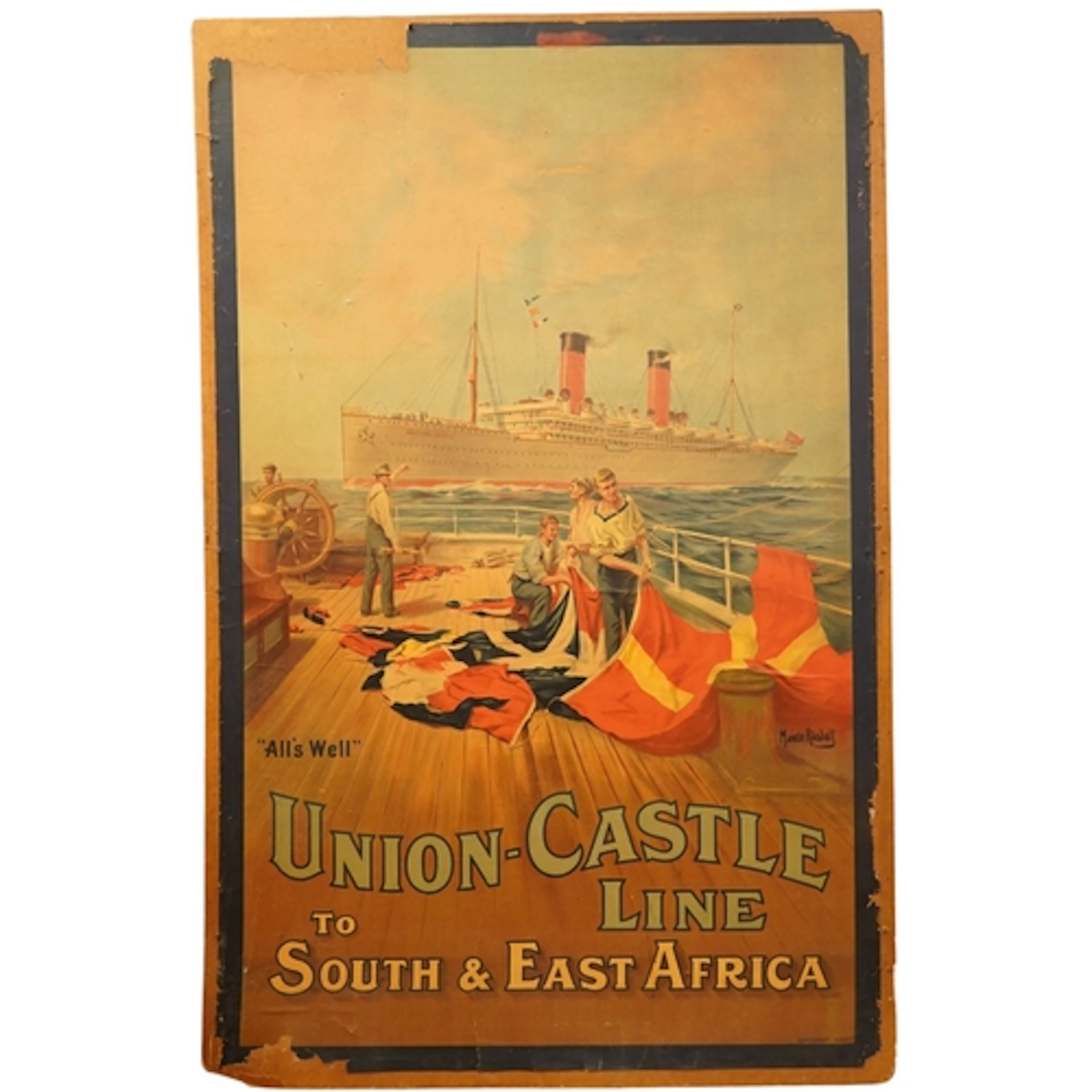 'Union Castle to South and East Africa' advertising poster '...