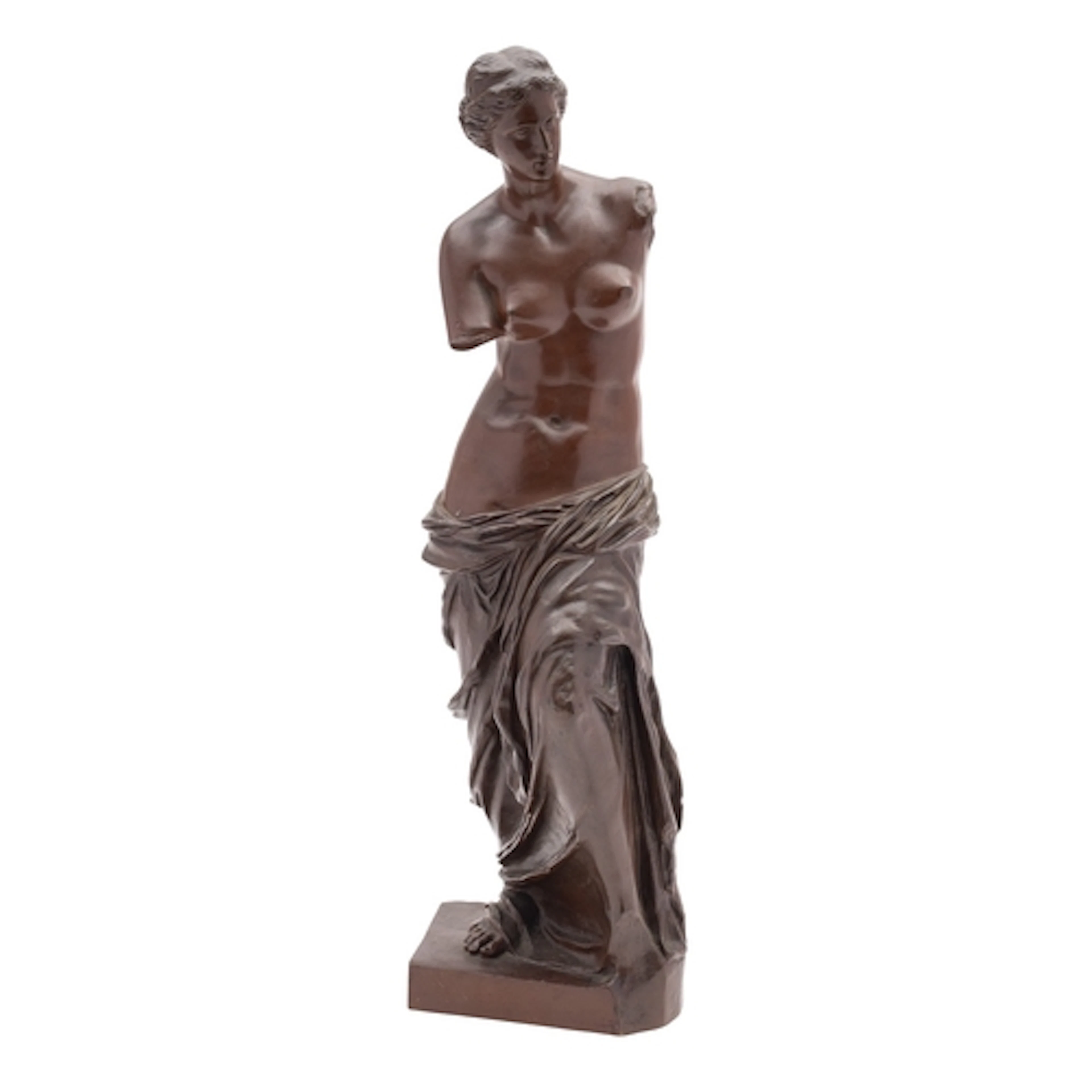 A Continental patinated bronze model of the Venus de Milo, c...