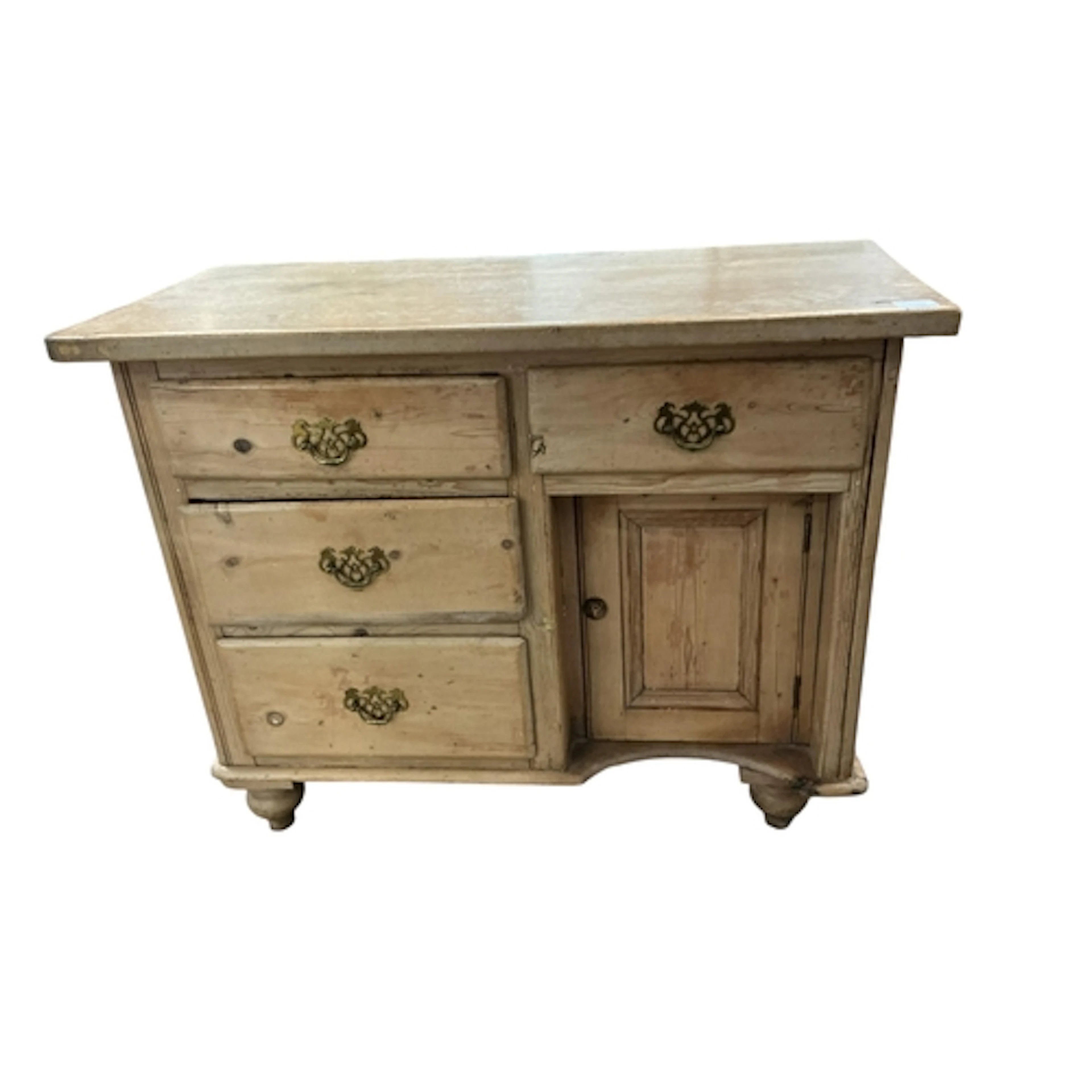 A Victorian pine washstand, width 103cm, depth 49cm, height ...