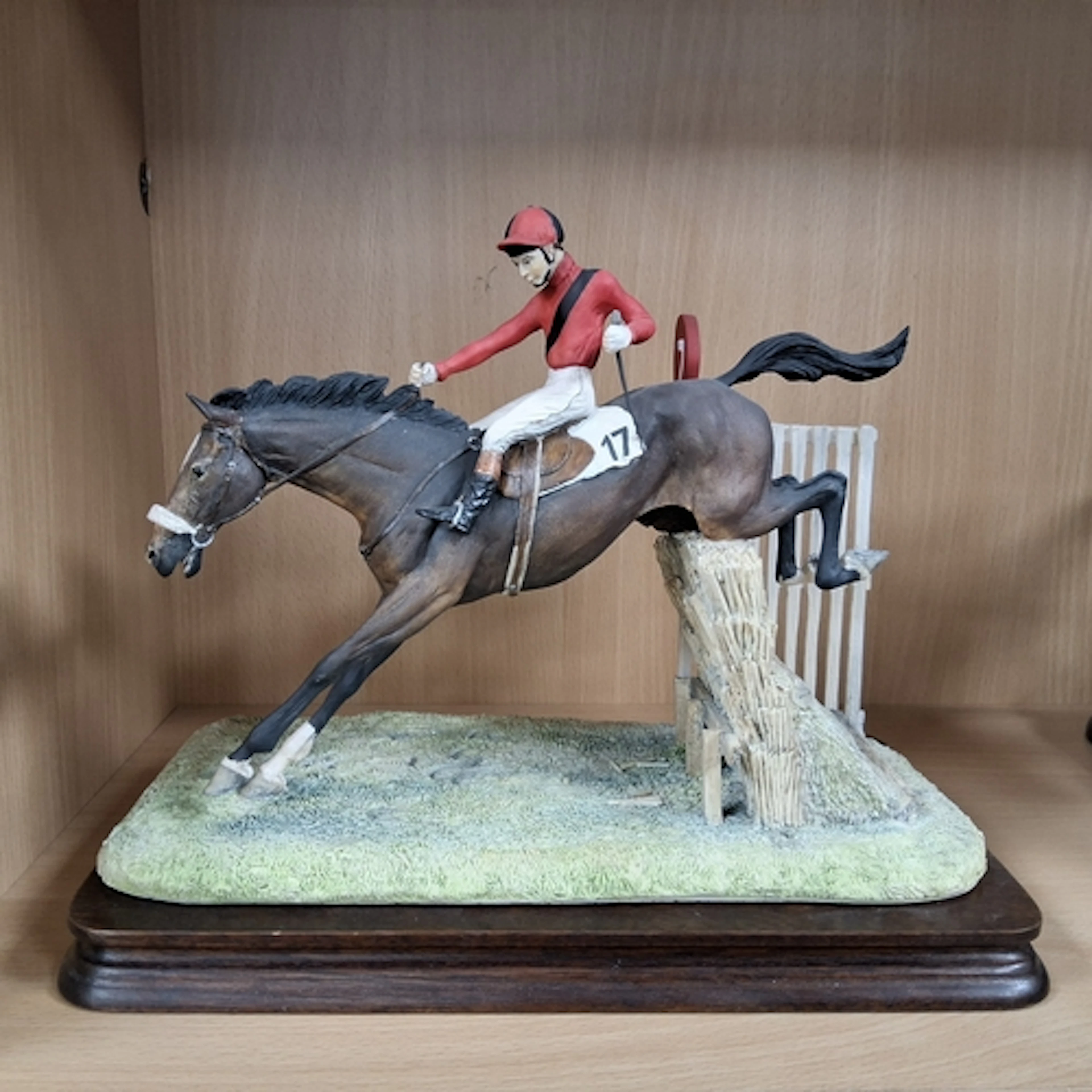 A BORDER FINE ARTS 'JOCKEY NO.17' SCULPTURE designed by Davi...