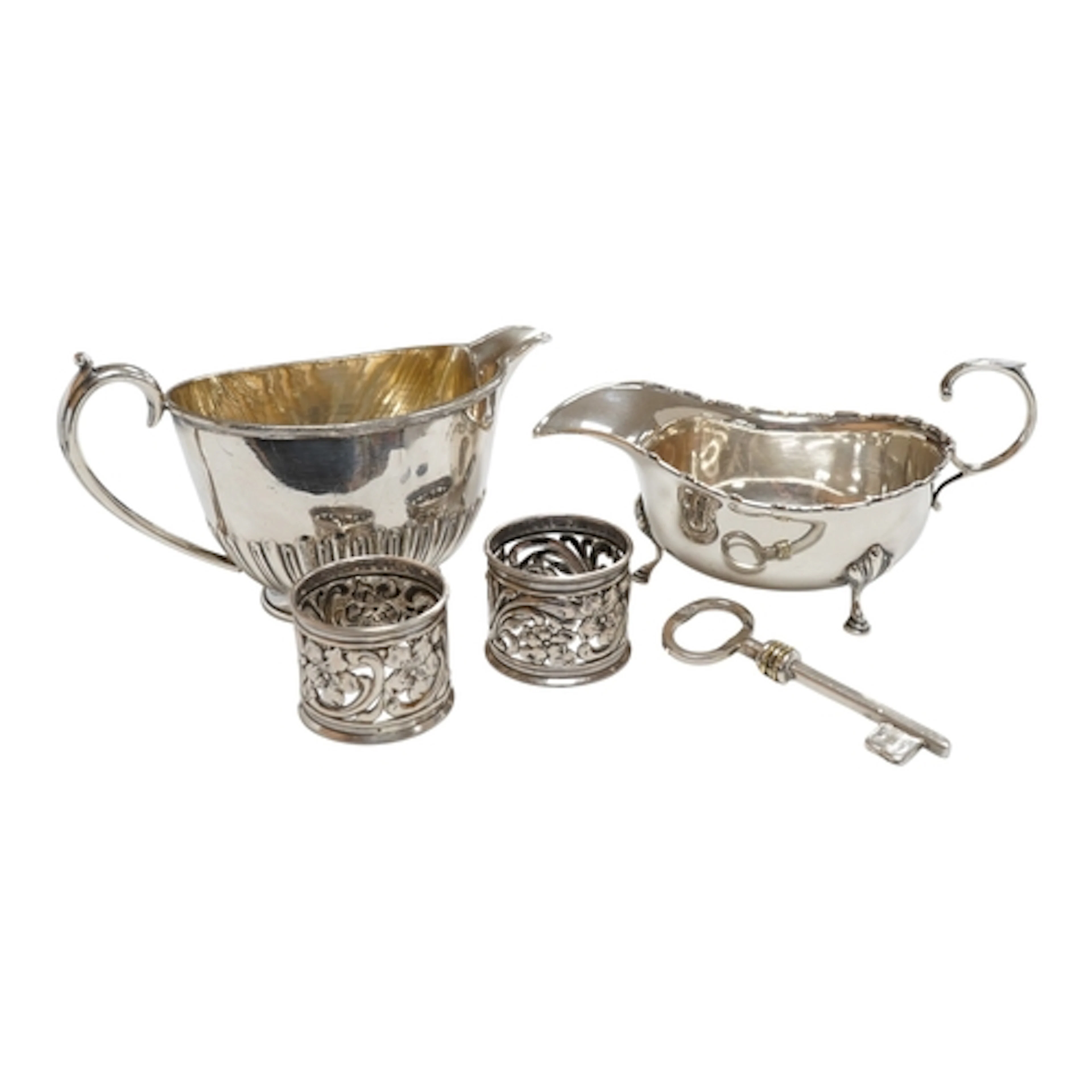 A George V silver sauceboat, Adie Brothers, Birmingham, 1932...