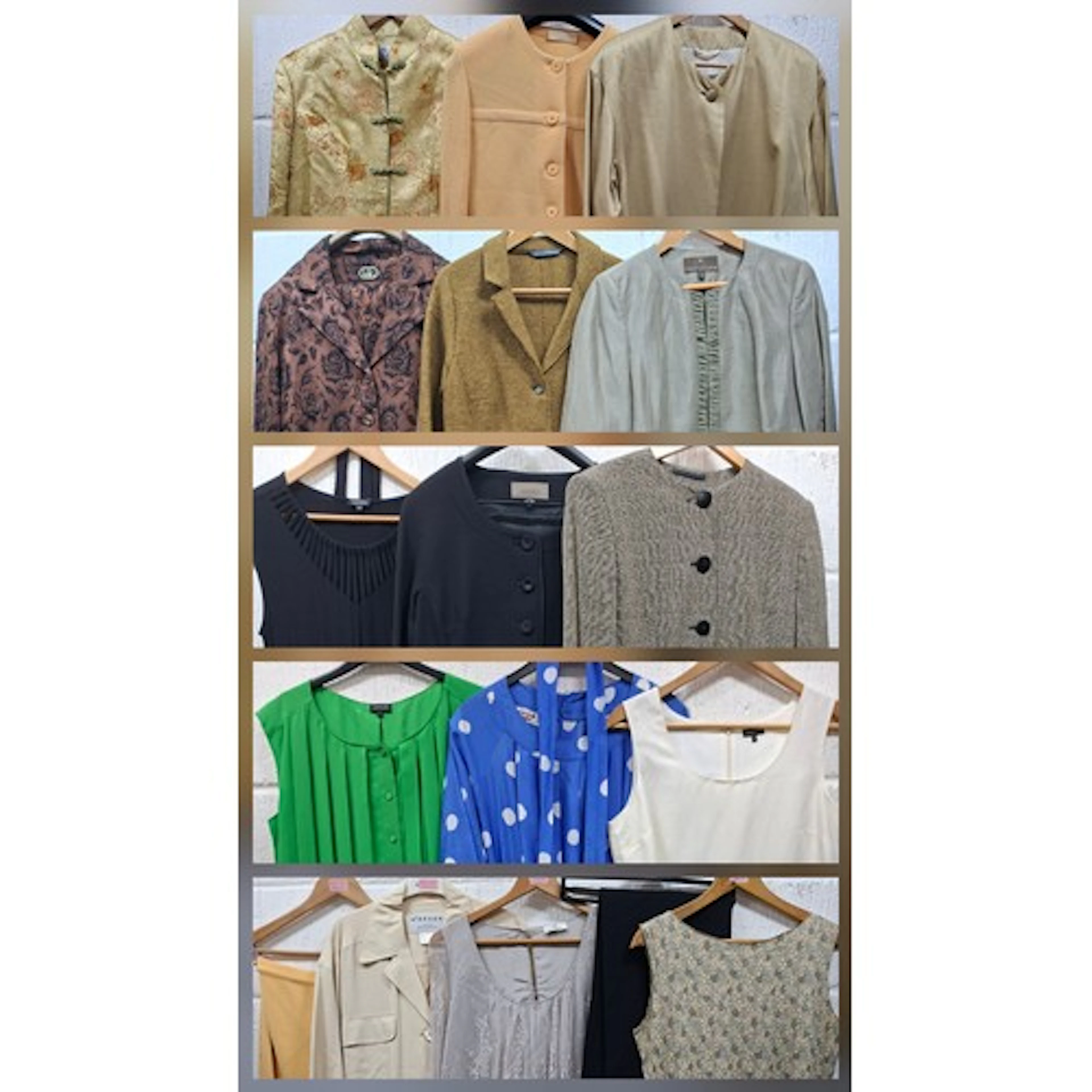A quantity of ladies clothing to include a late 20th Century...