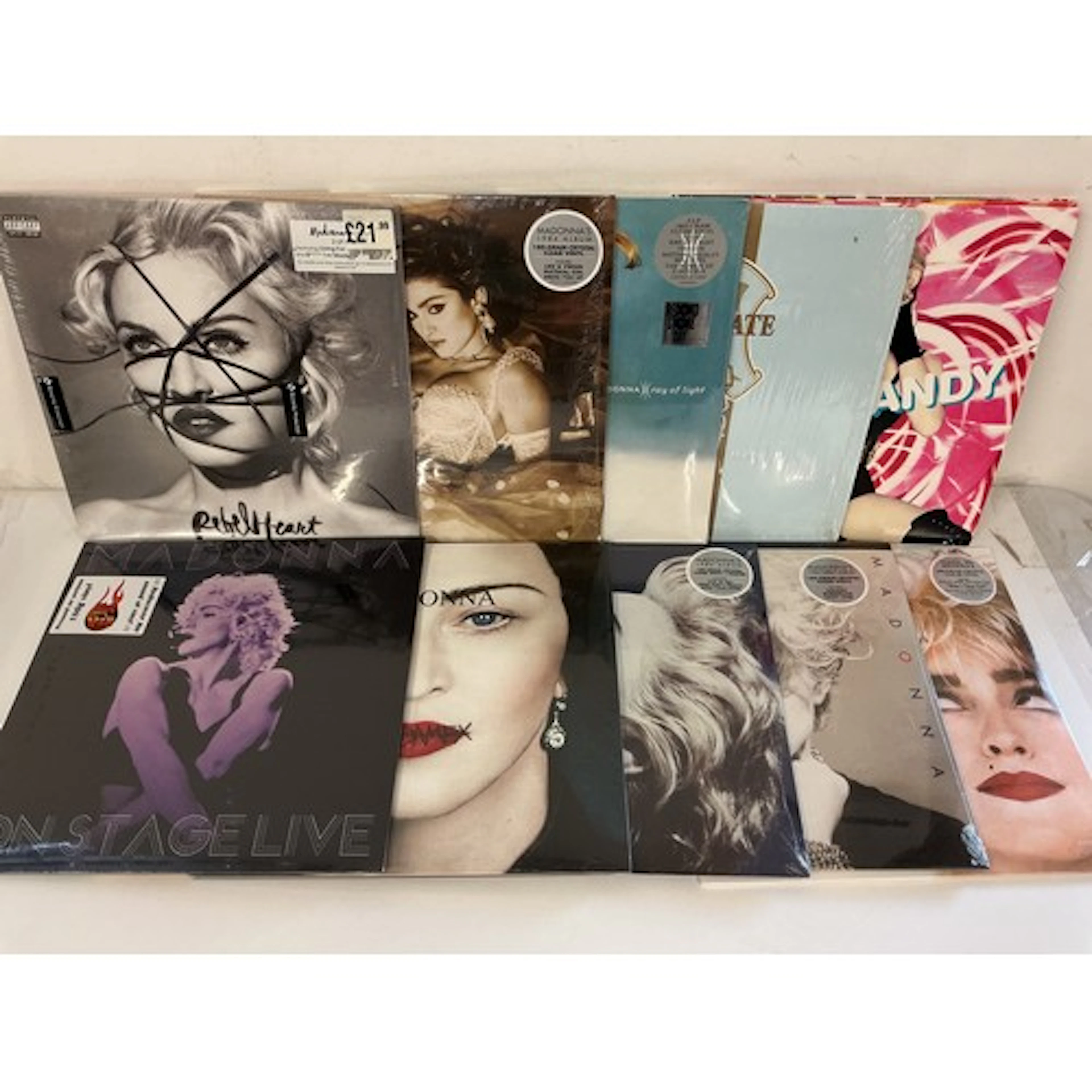 Ten Madonna LPs comprising mainly sealed 180g pressings incl...