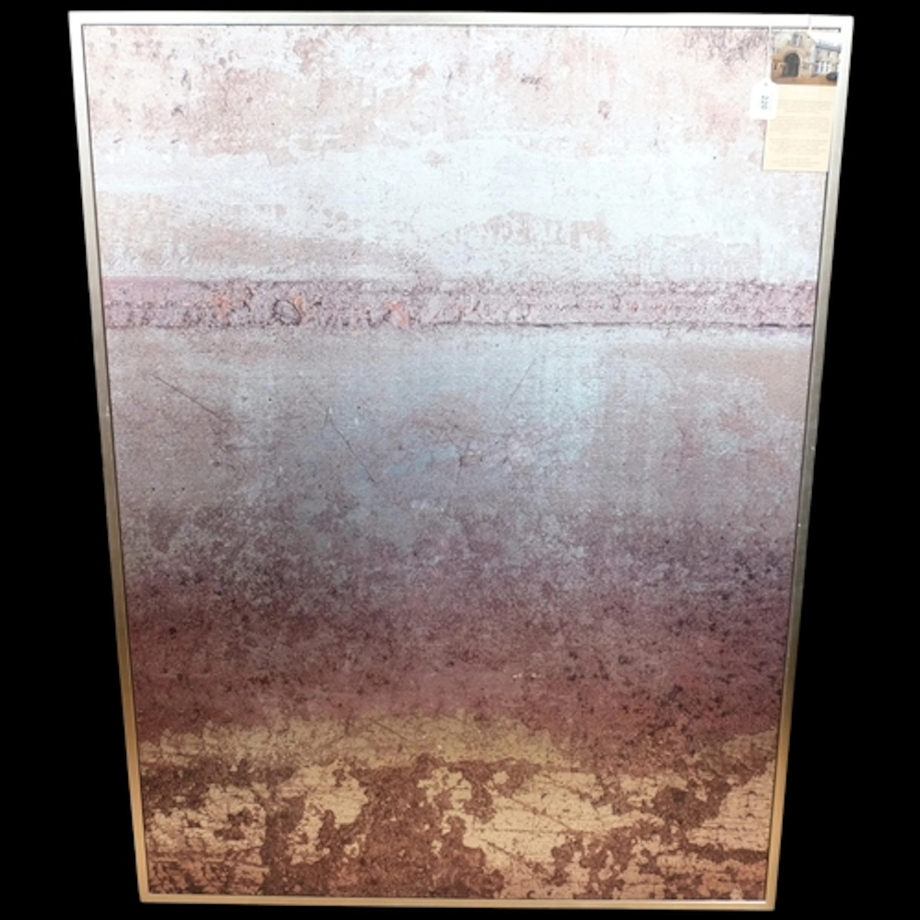 "Bronze Rust", by The Wright Studios, print on silver canvas...