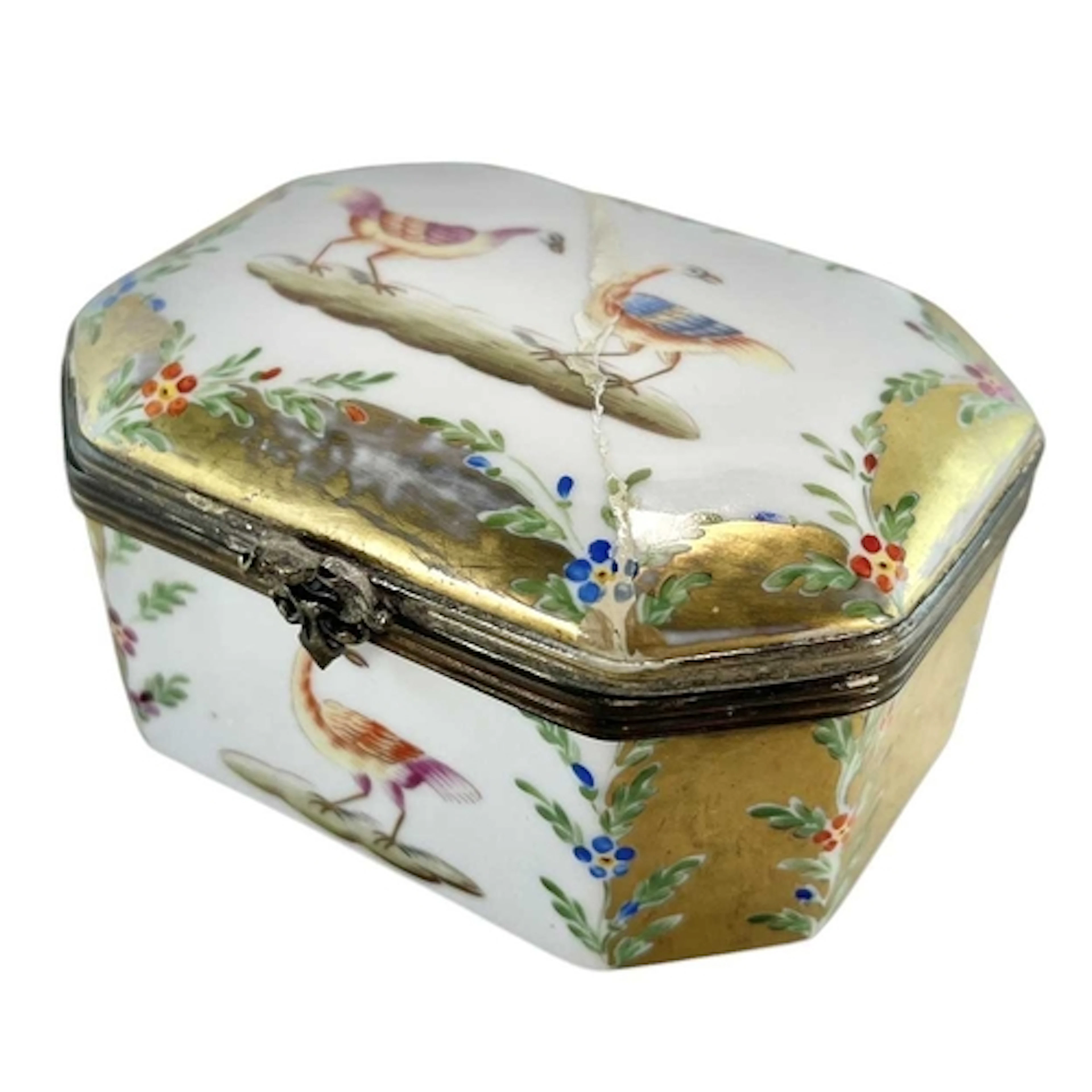 A Sevres France 19th century hand-painted & gilded porce...