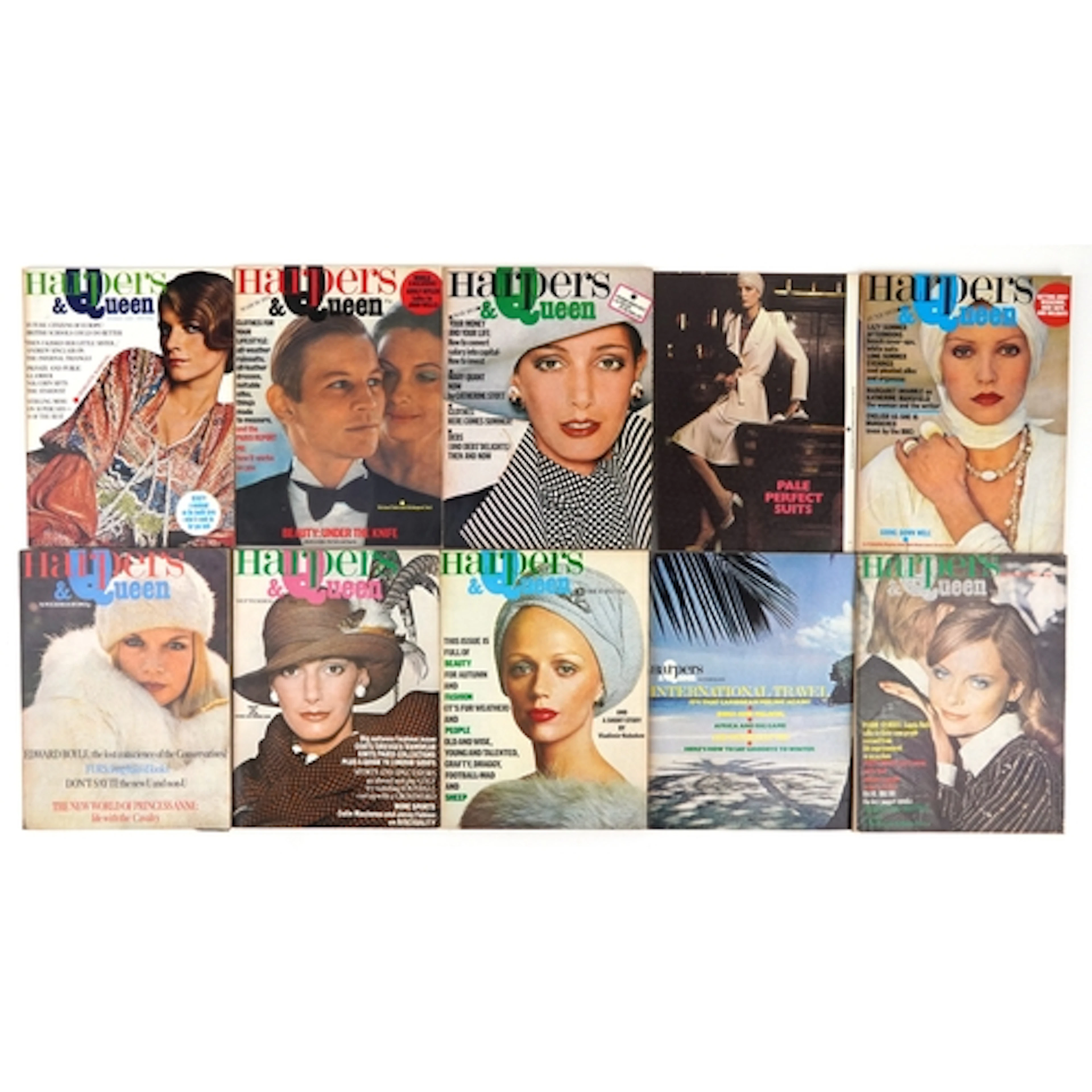 Collection of 1973 Harpers Bazaar & Queen magazines.