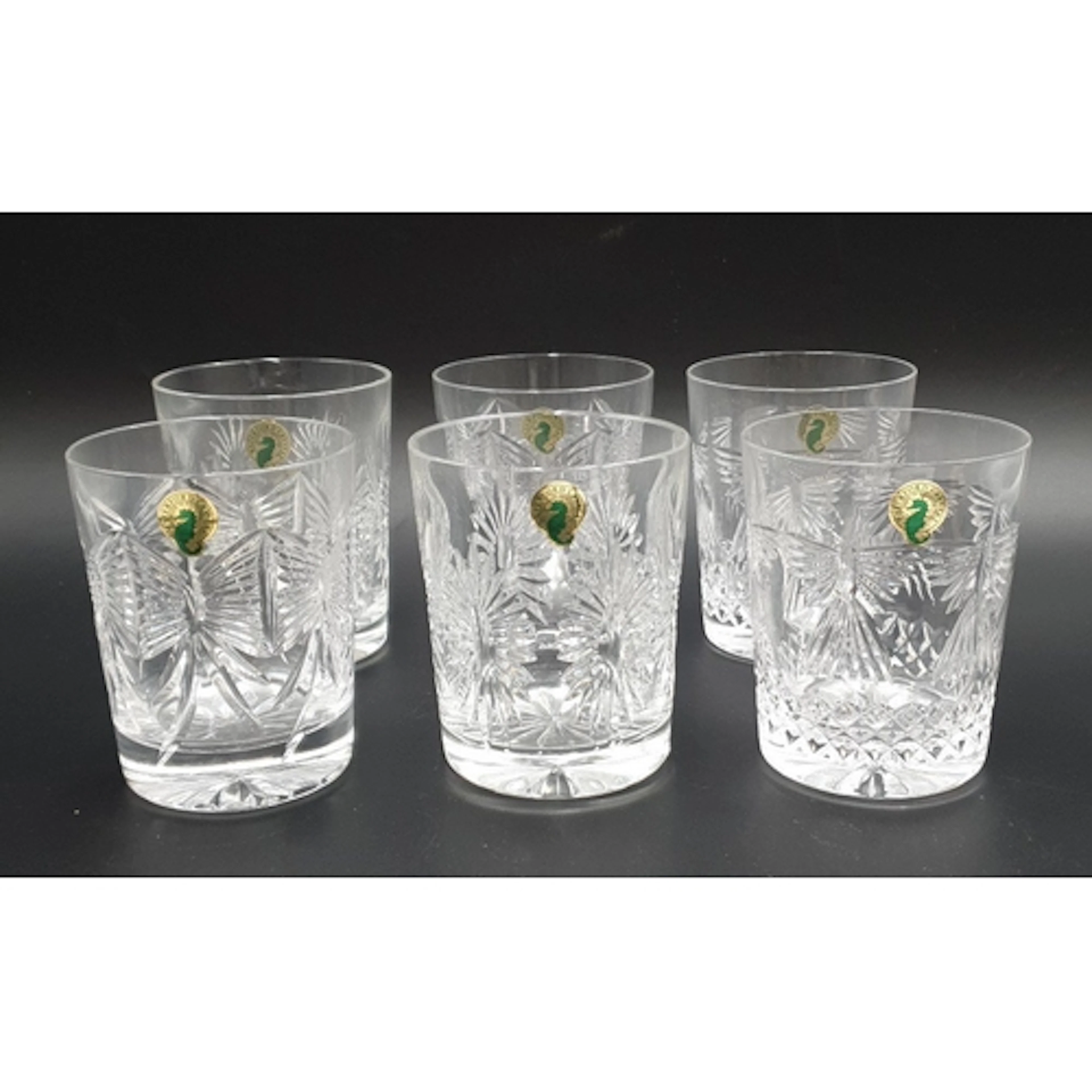 * Waterford Crystal cut-glass tumblers, H: 11cm. These are 3...