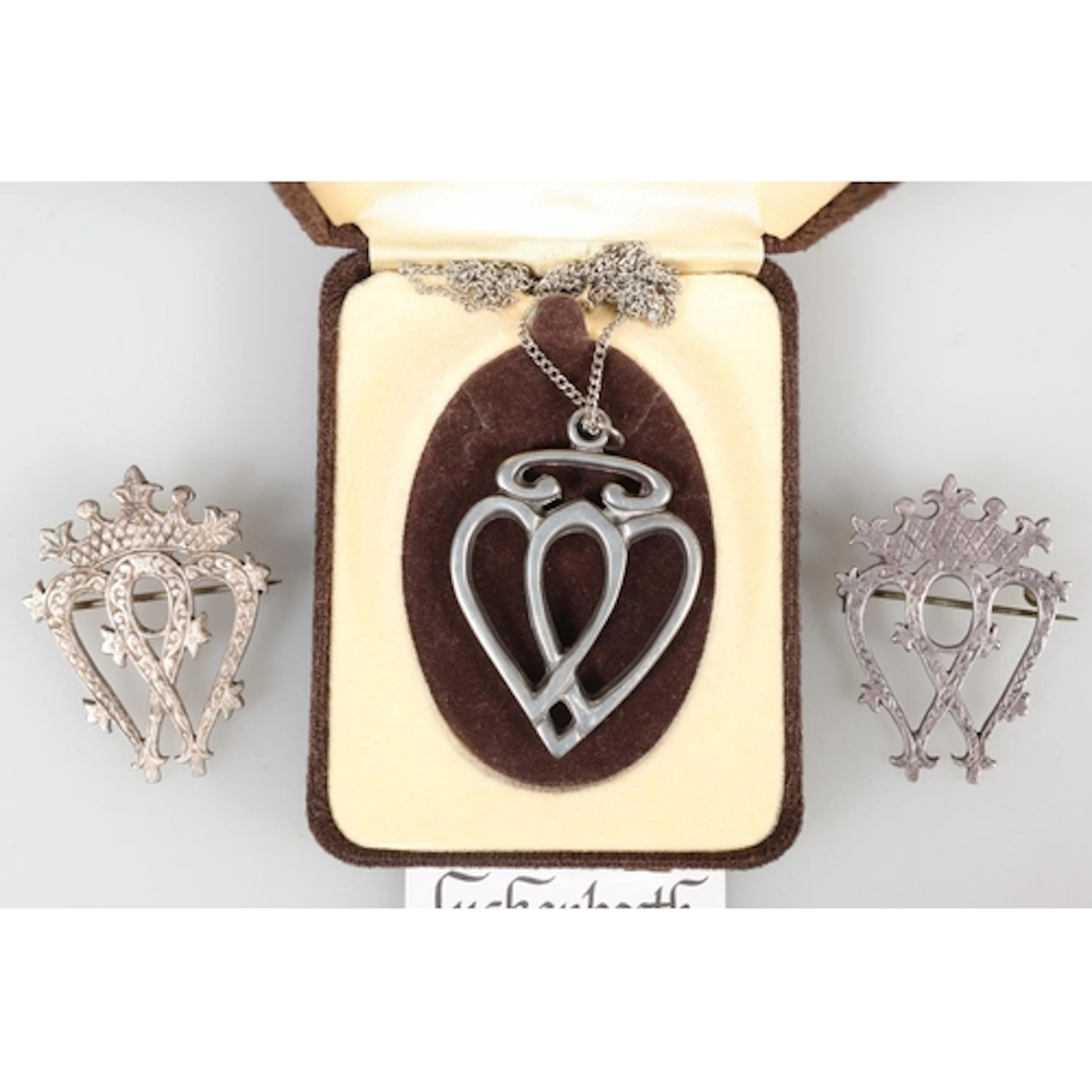 Scottish silver Luckenbooth brooch stamped 'IONA SCOTLAND' b...
