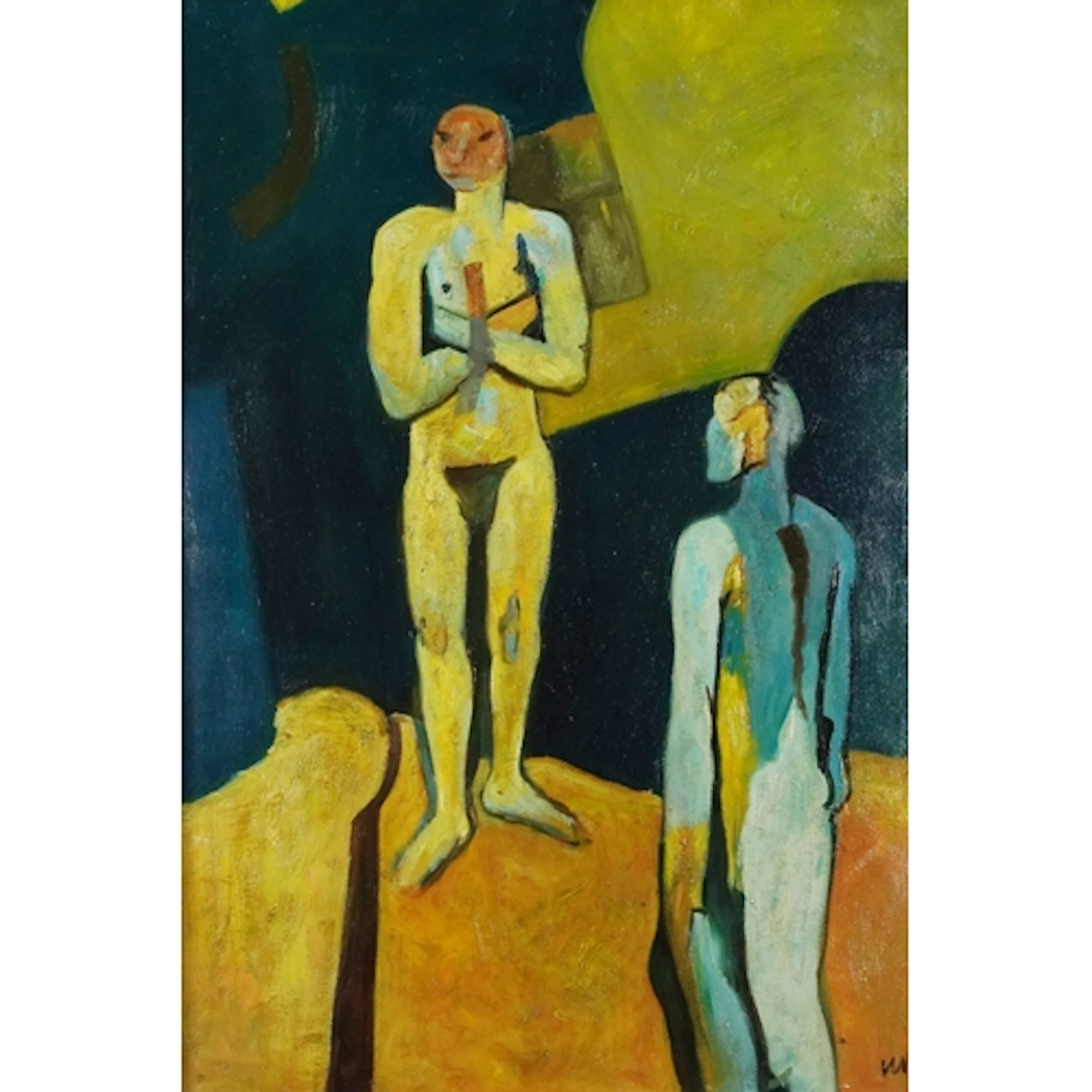 Manner of Keith Vaughan - Abstract nude males, Welsh school ...
