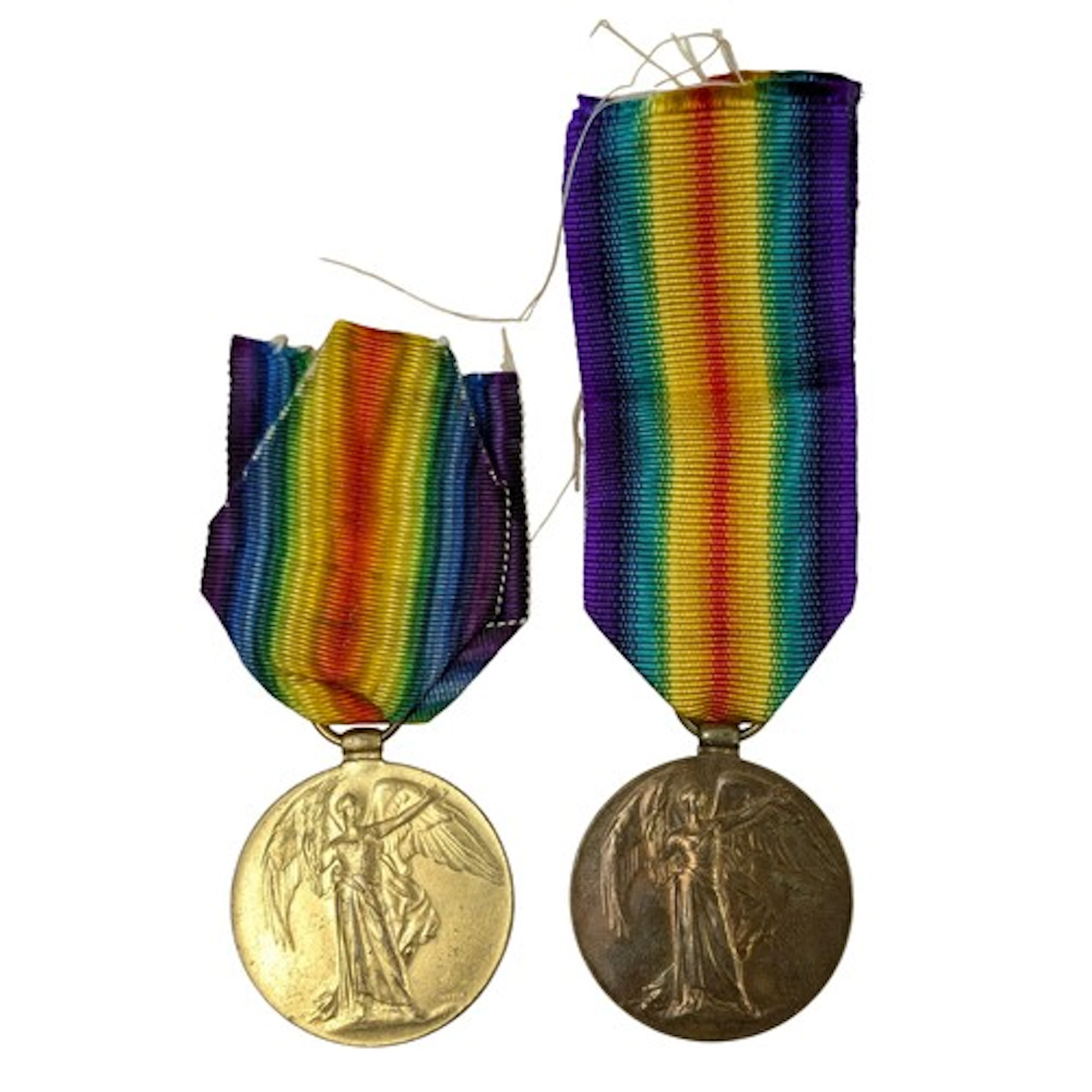 A quantity of two WW1 British Victory Medals, the first to ...