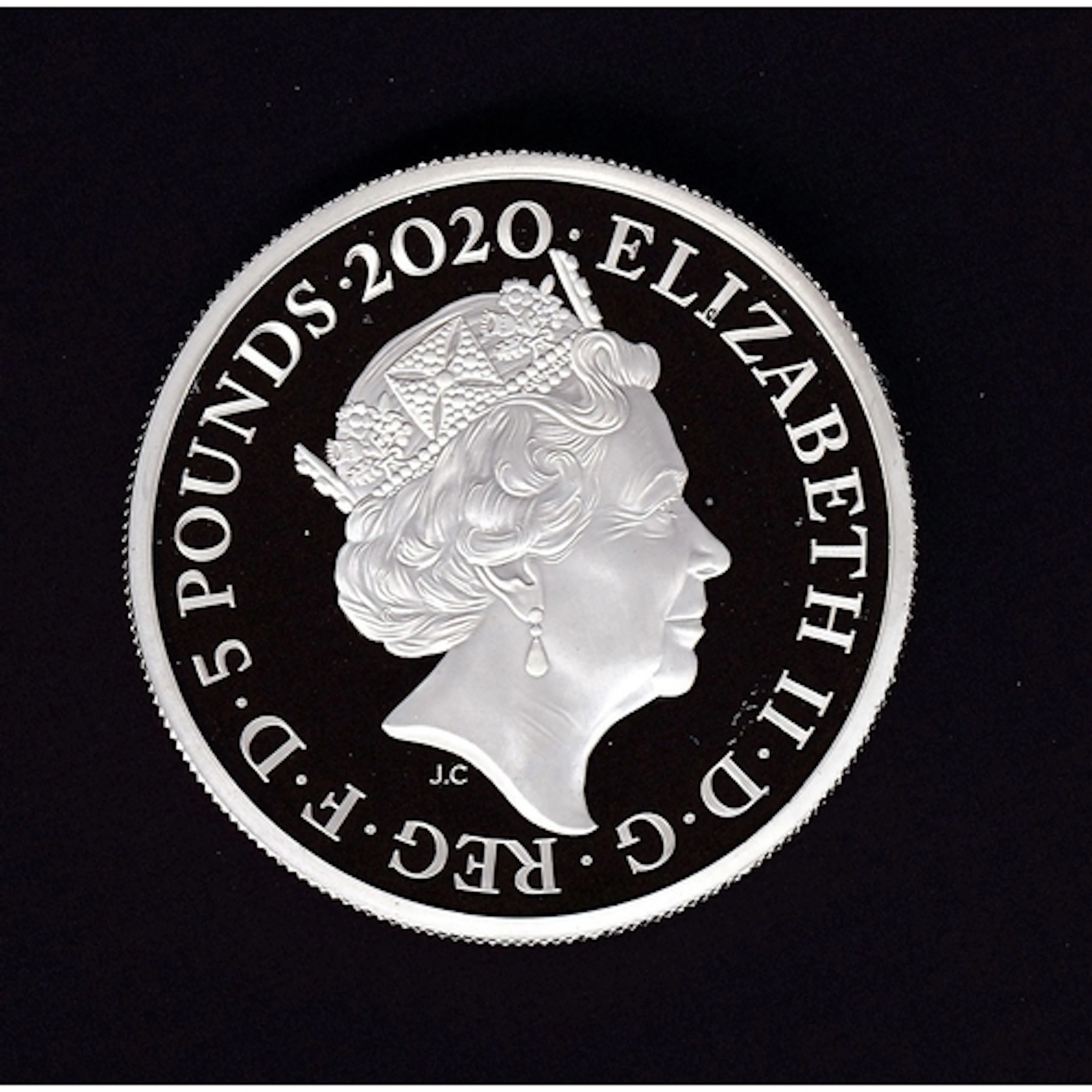 2020 UK Queen Elizabeth II silver proof £5 2oz coin, The Mus...