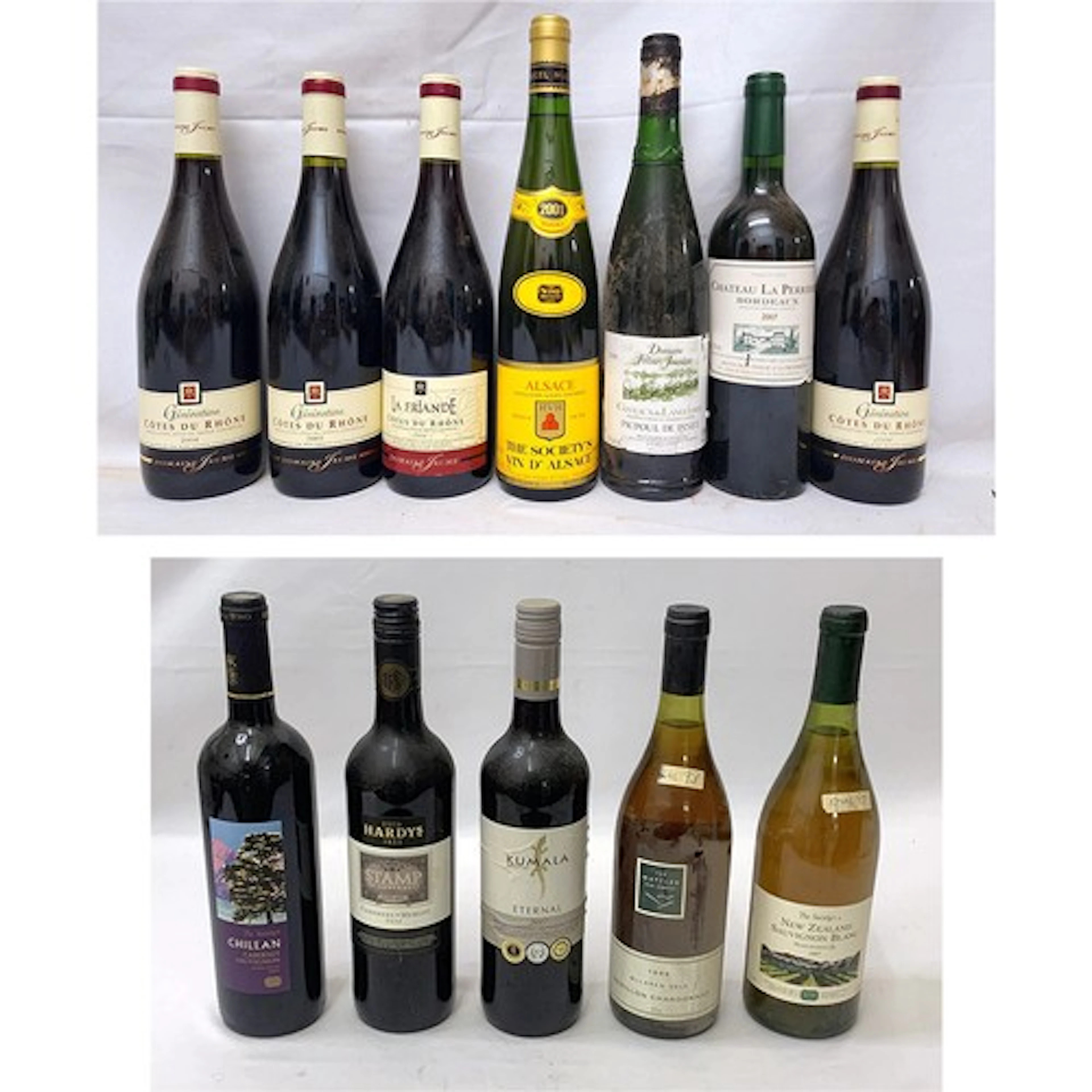 French Red & White Wine incl. Cotes du Rhone x 4, Chateau La...