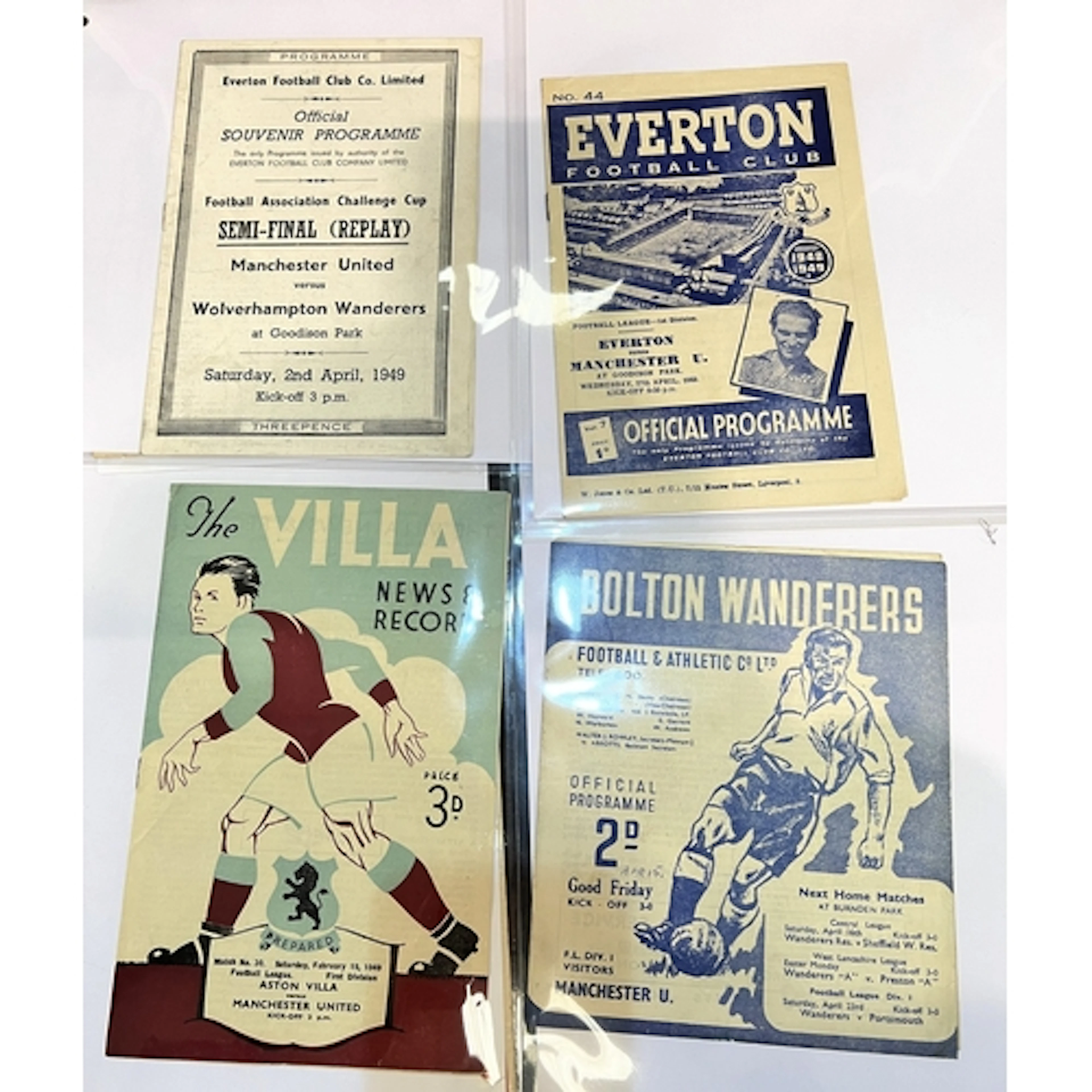Football Programmes, Manchester United 1948-49, Away includi...