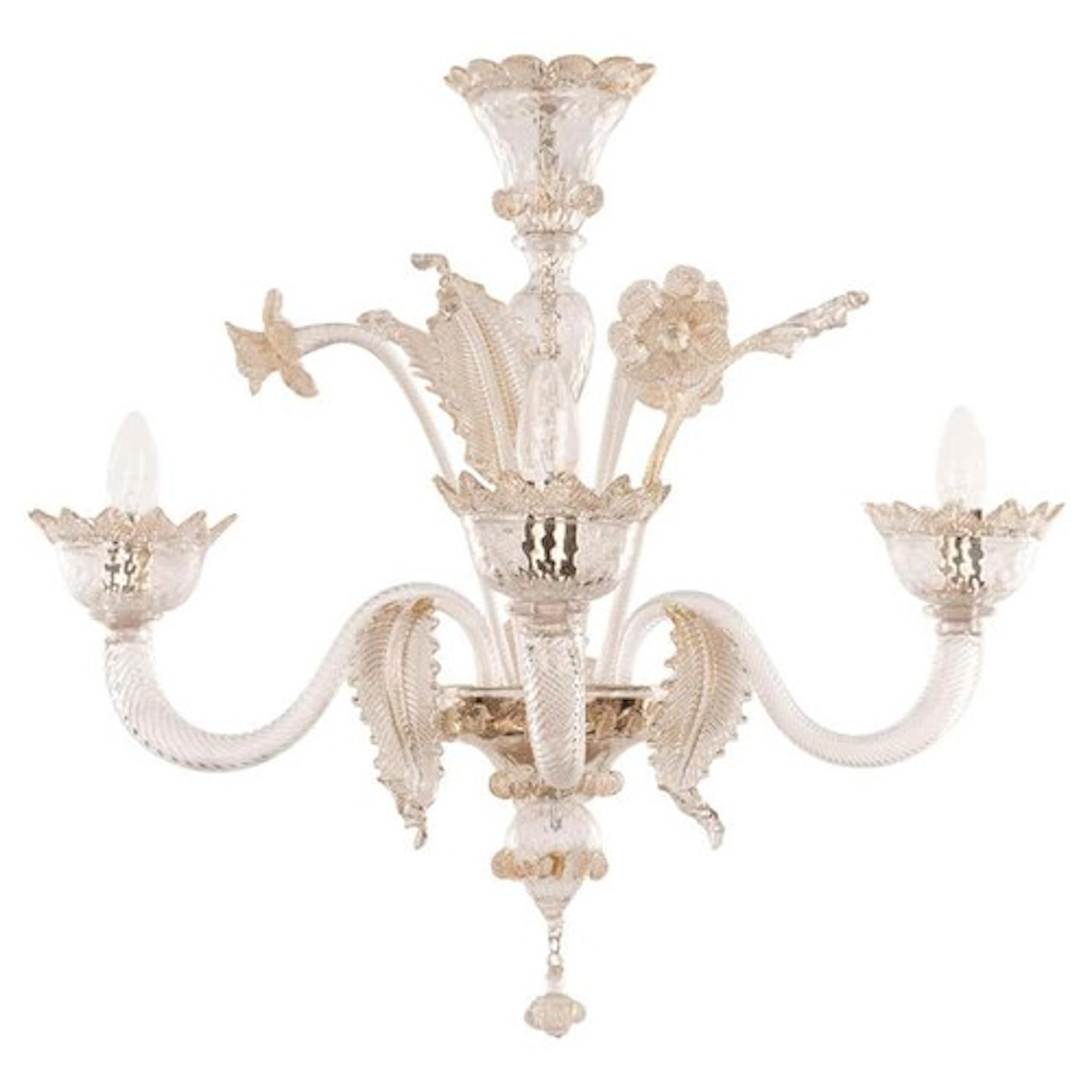 A large Murano glass chandelier, currently disassembled for ...