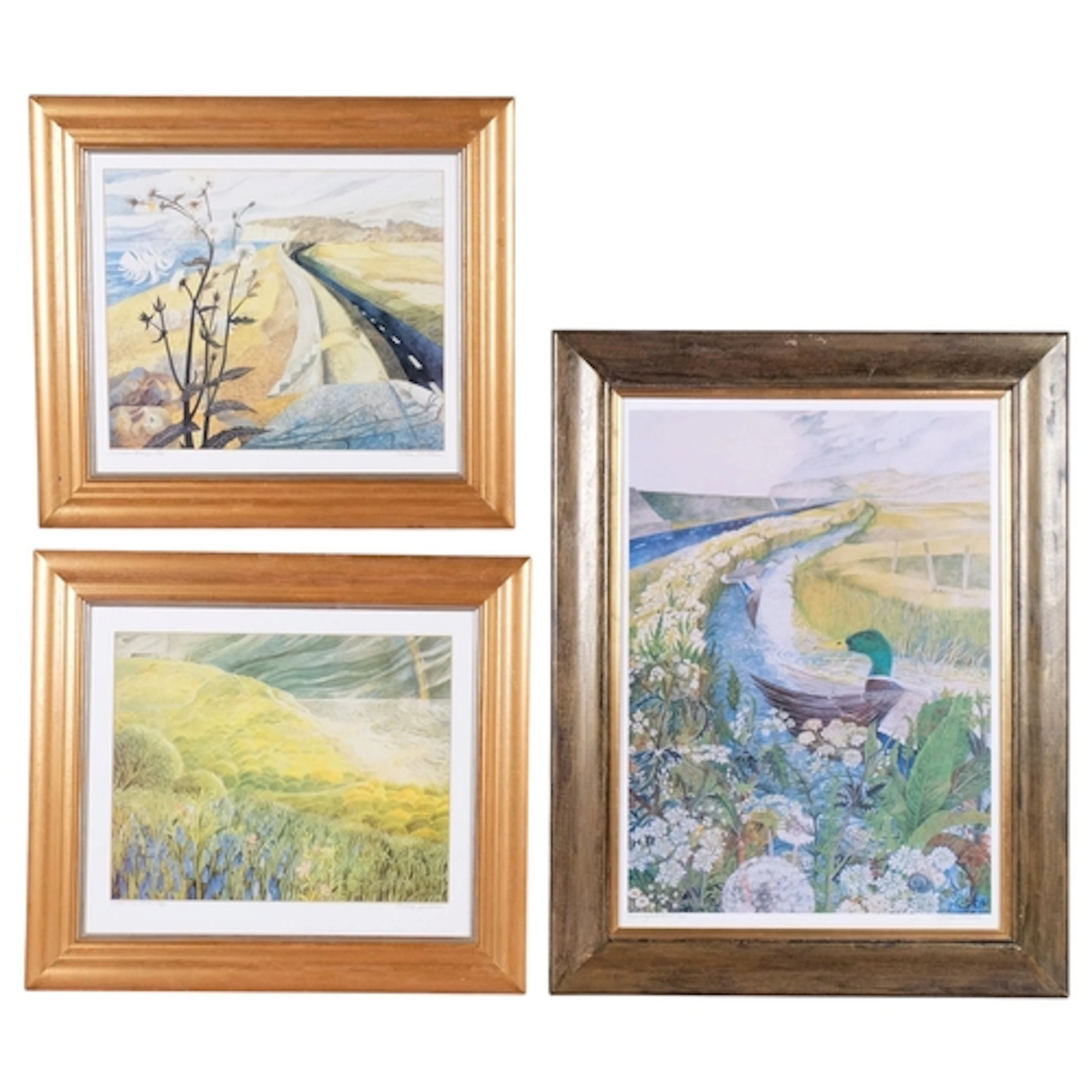 Annie Soudain, 3 landscape views, limited edition prints, bo...