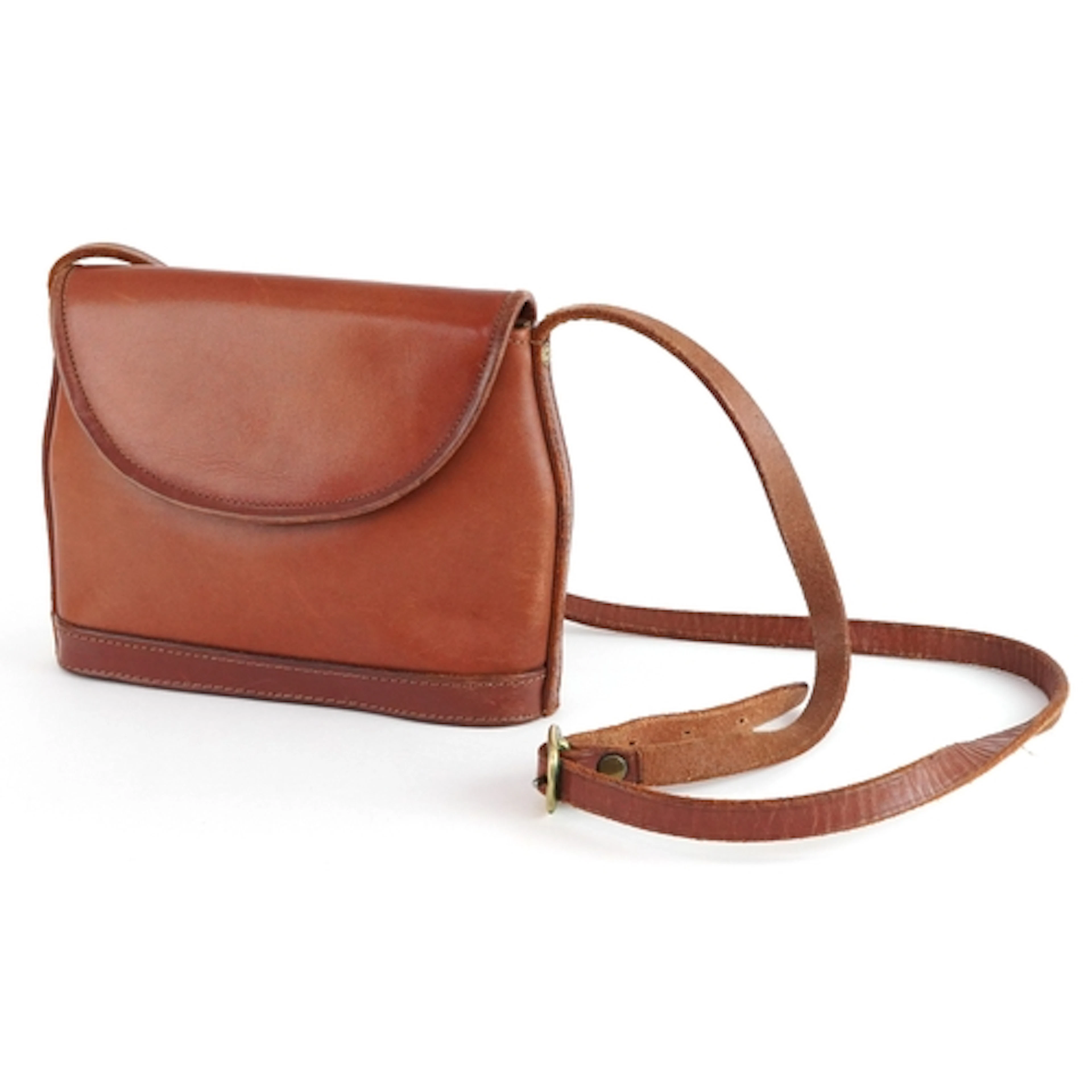 W & H Gidden tan ladies leather bag, 20cm wide.