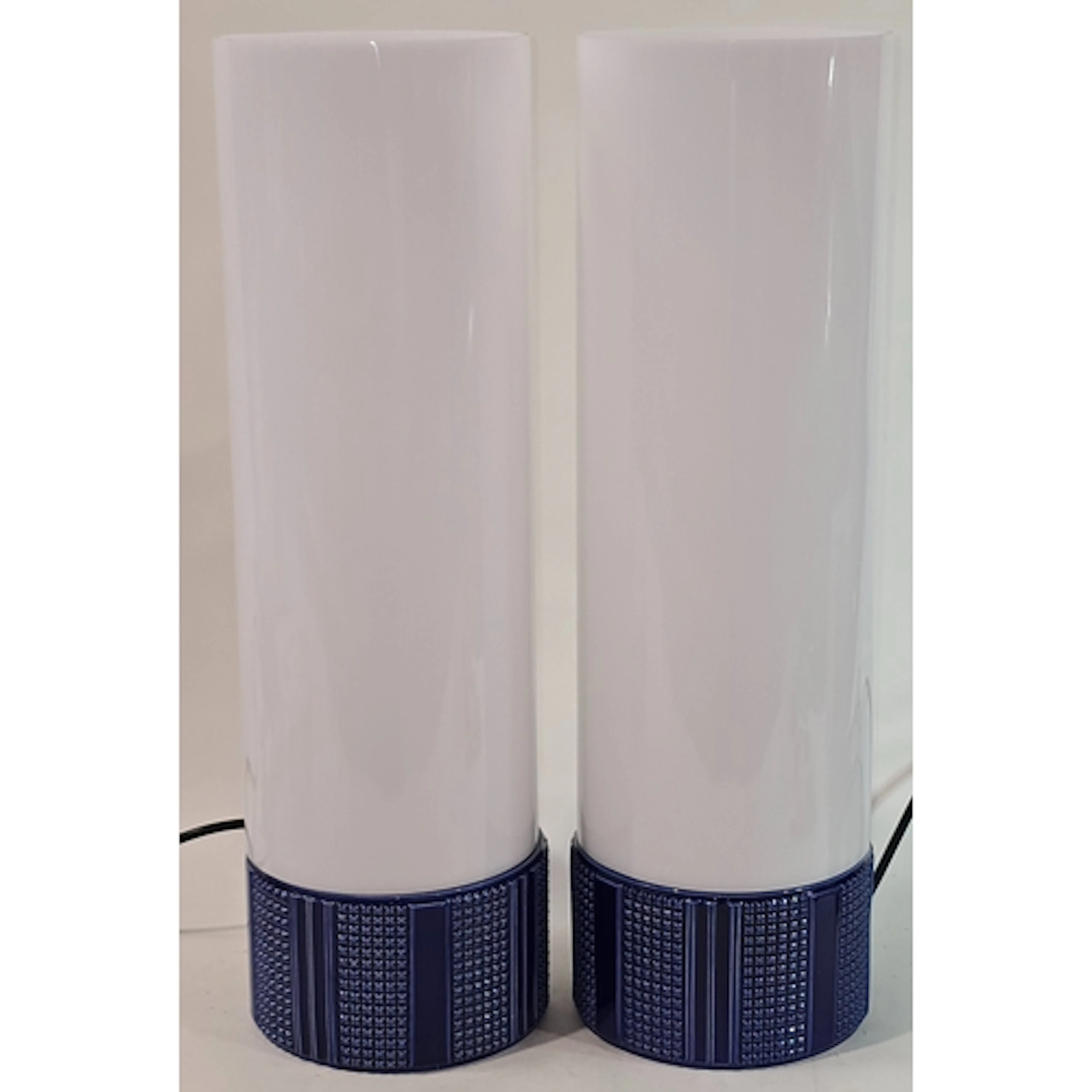 Poole Pottery fantastic matched pair of Helios lamps complet...