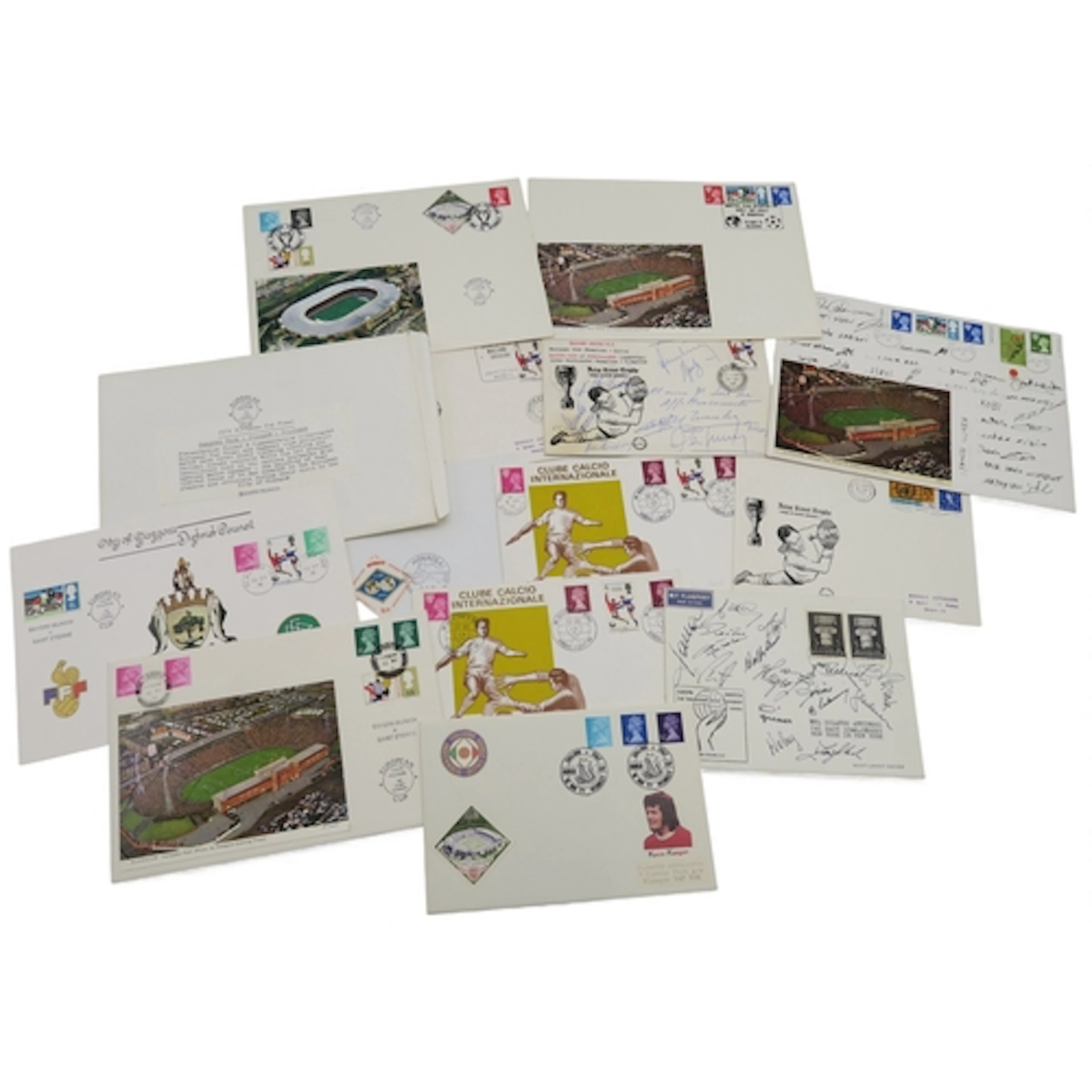 A group of football postal covers, 1960s-70s, including thre...