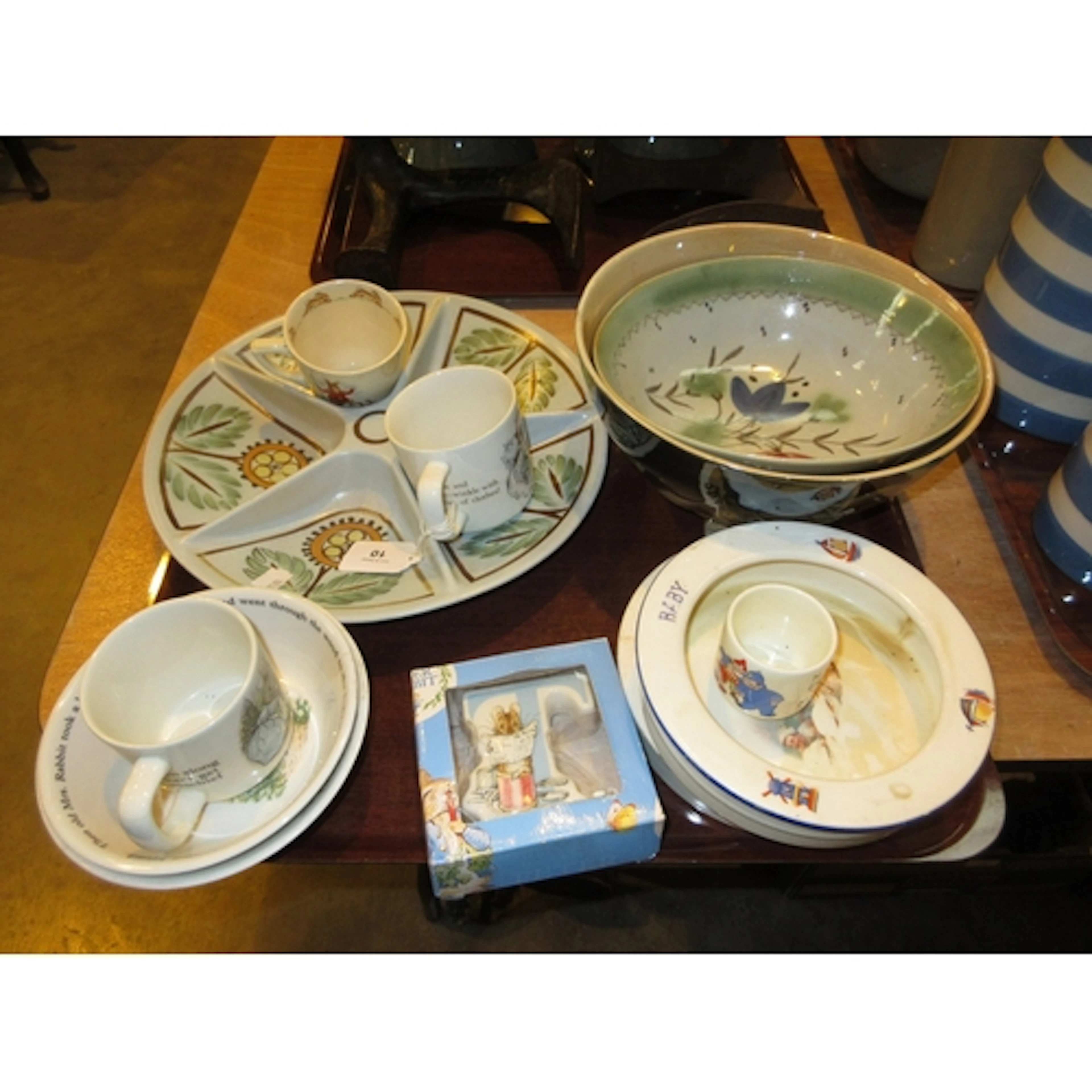 Buchan Pottery and 5 Division Dish, Nursery China etc