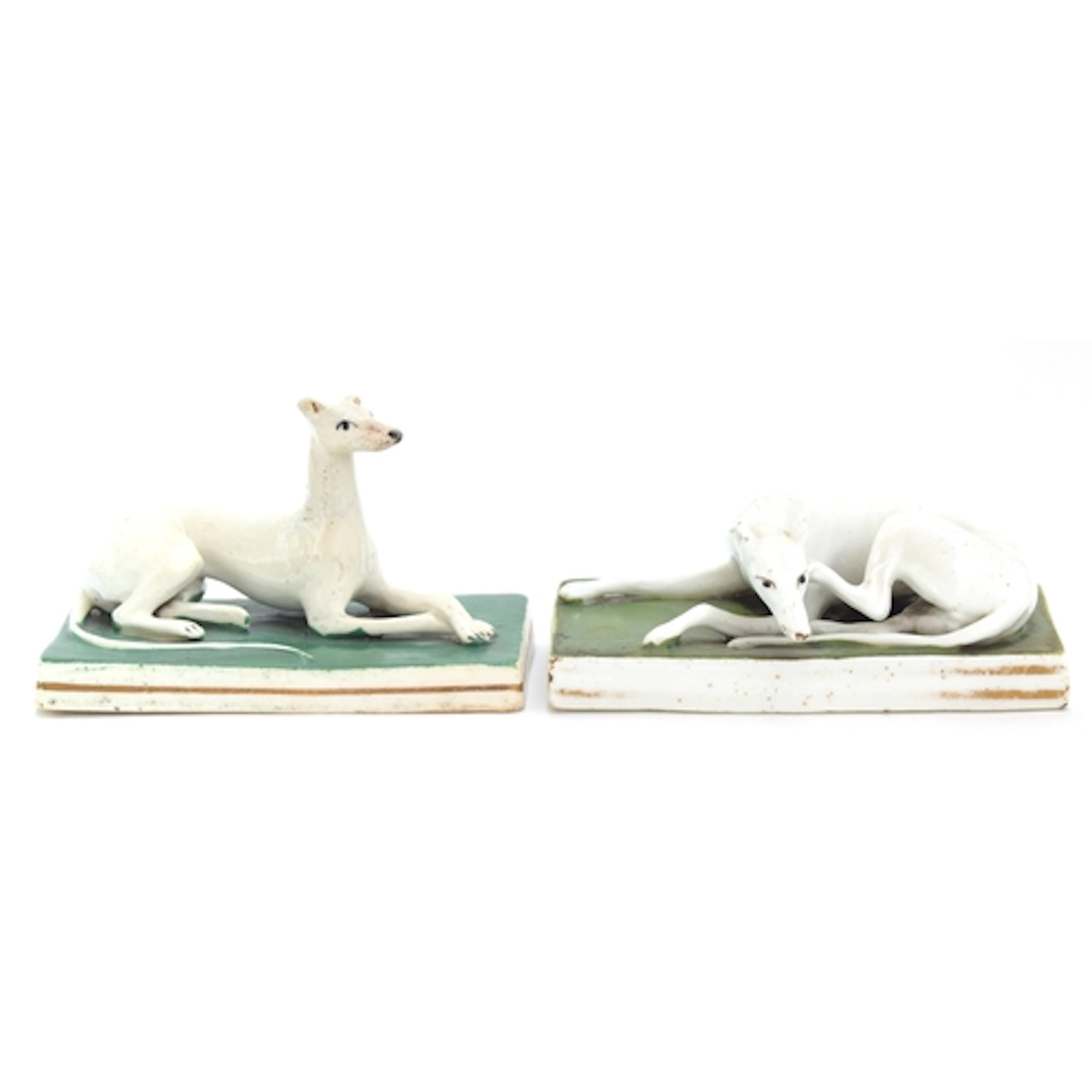 A matched pair of early 19th century Staffordshire figures o...