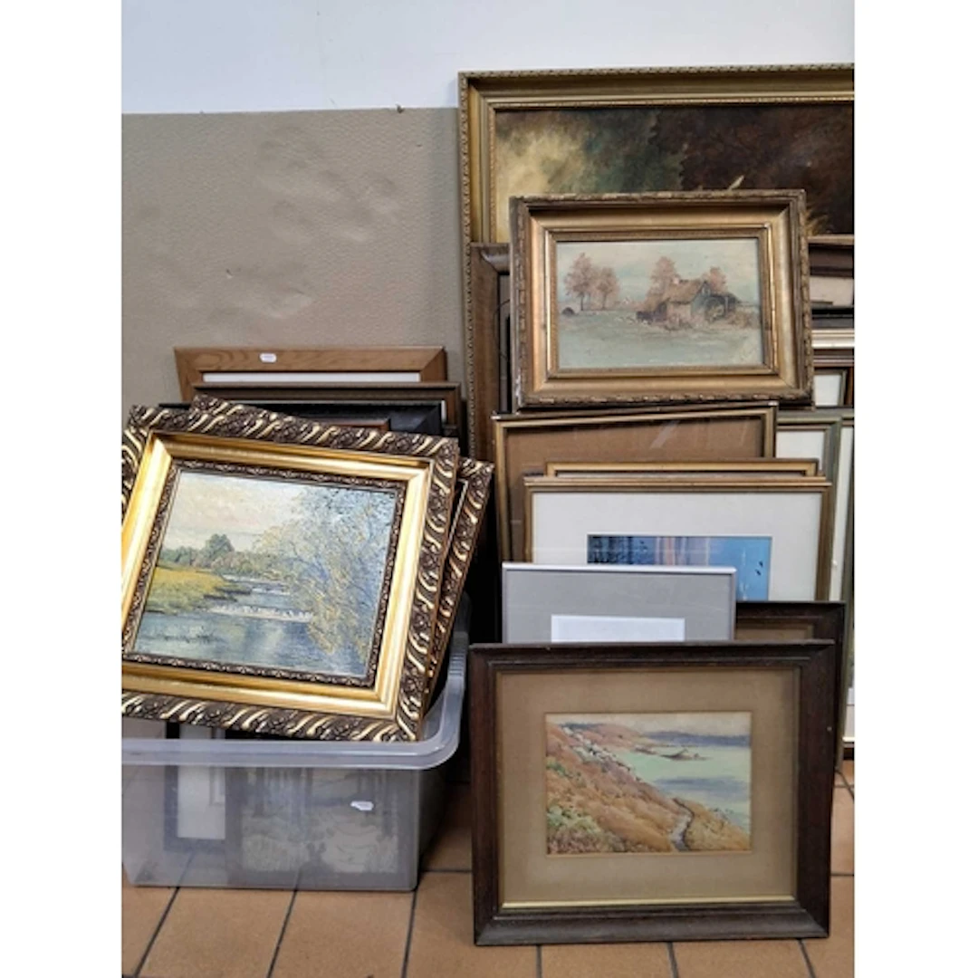 A QUANTITY OF PICTURES AND PRINTS ETC, to include a Gwendole...