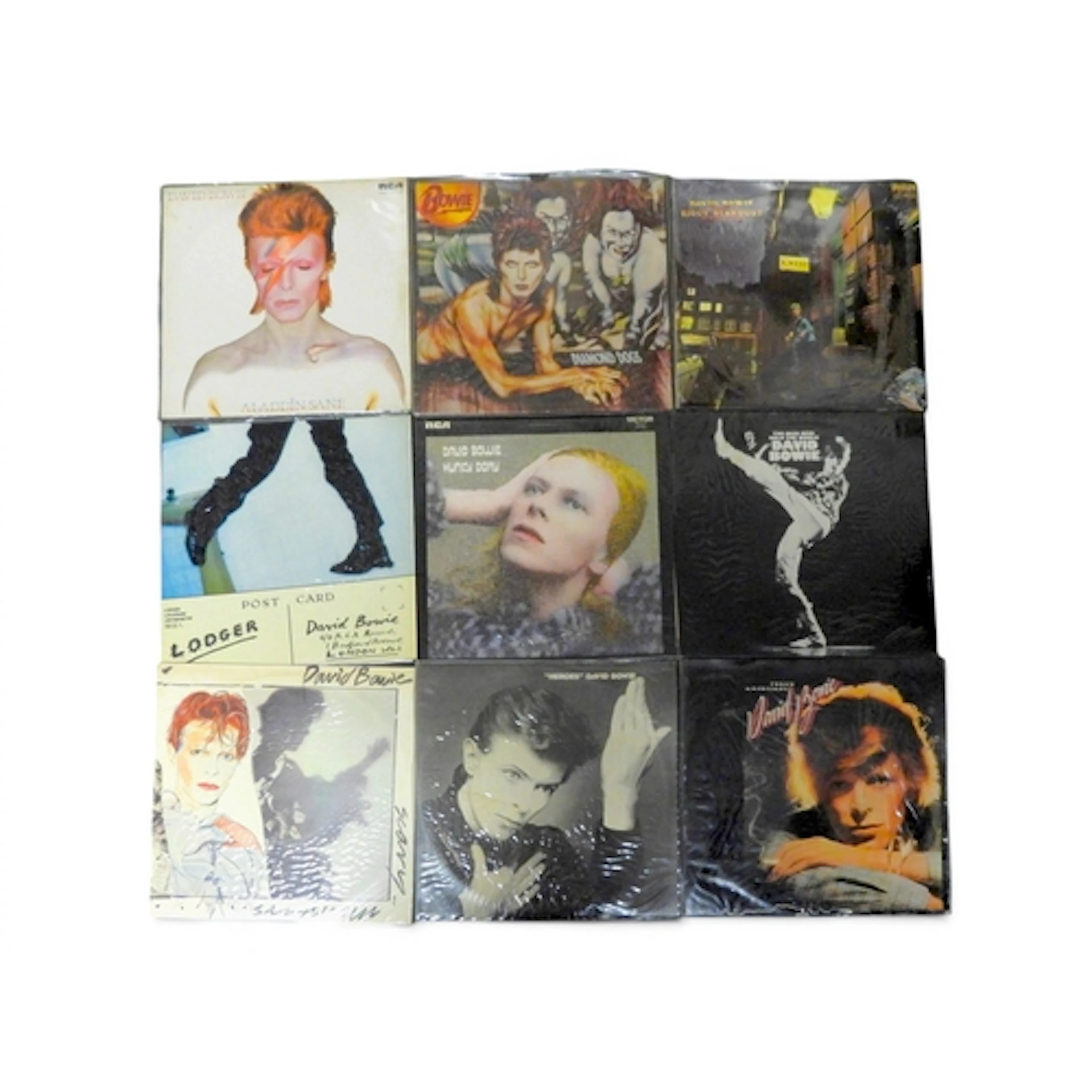 DAVID BOWIE - 16 12" David Bowie Vinyl Records including LP'...