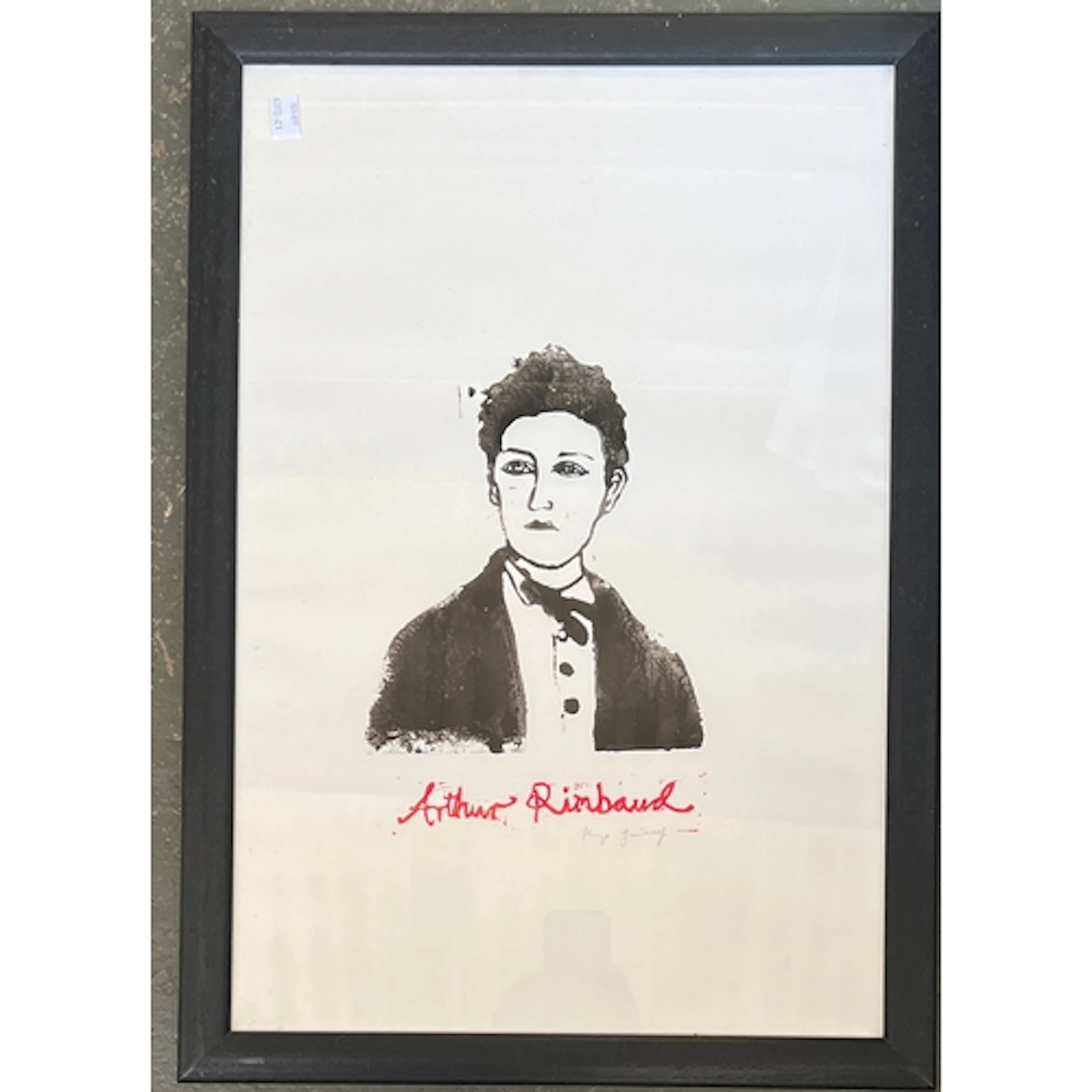 Hugo Guinness (b.1959), 'Arthur Rimbaud', block print, signe...