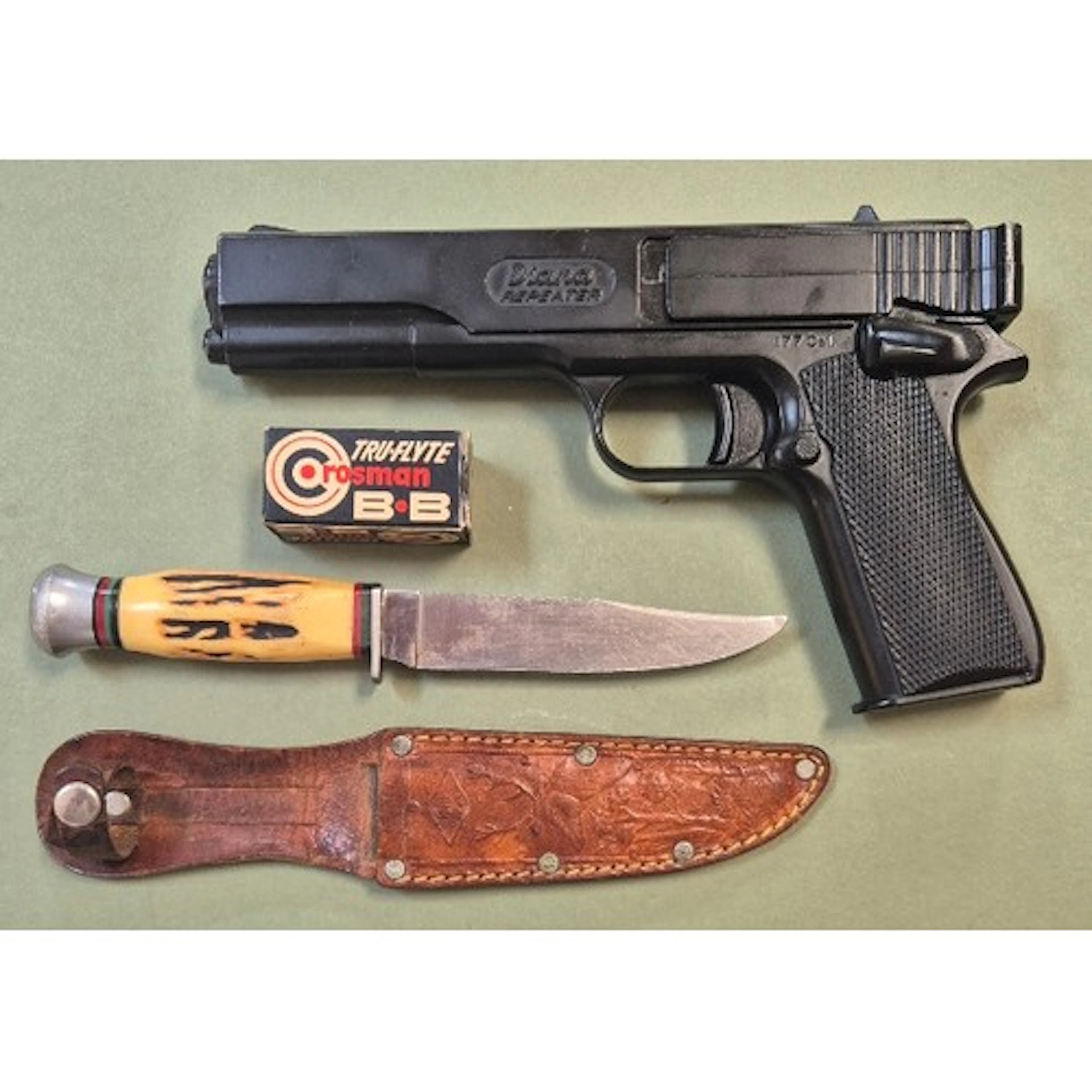 A Diana Repeater .177 calibre air pistol, 22cm long, with a ...