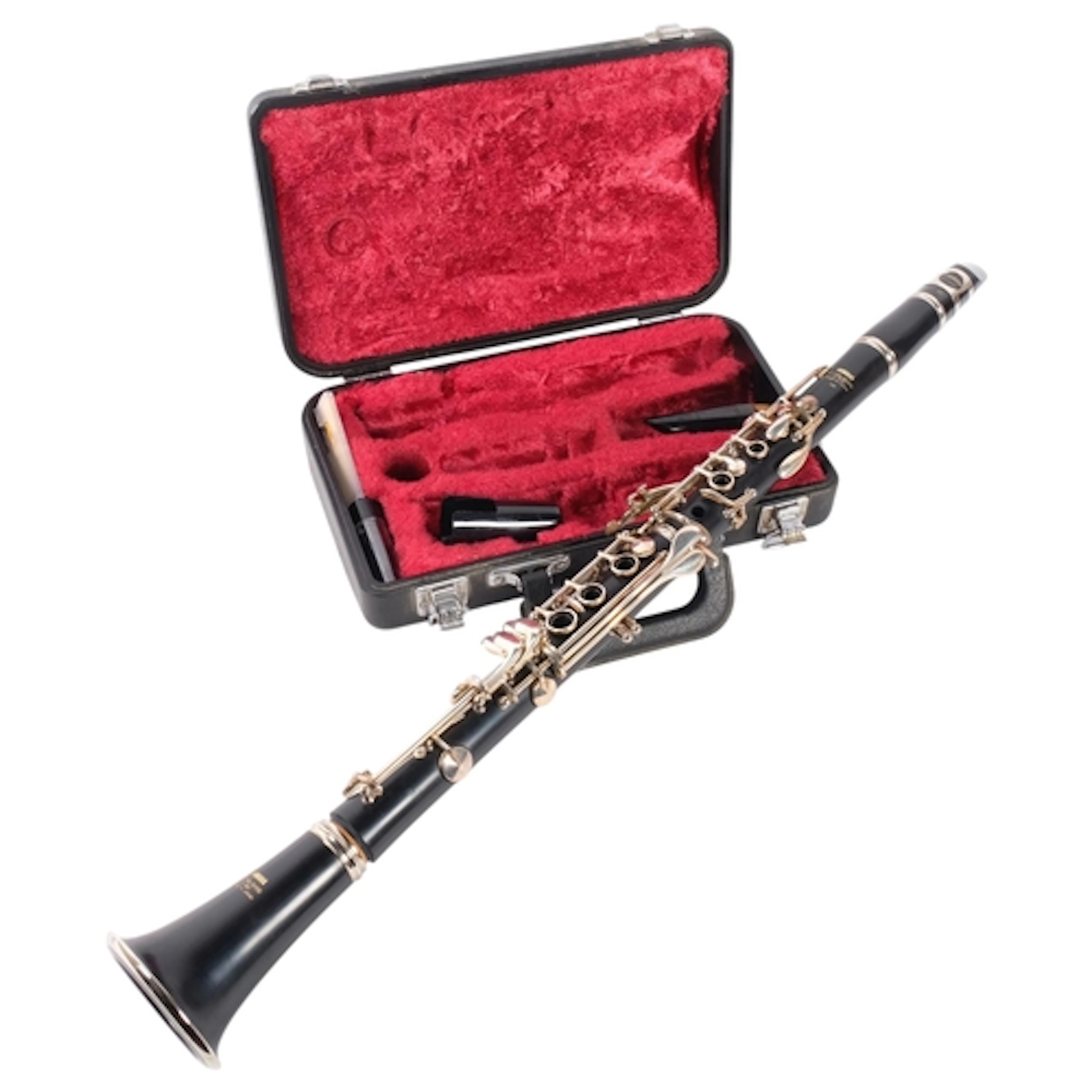 A Japanese Yamaha B-flat clarinet, ebony and chrome-mounted,...