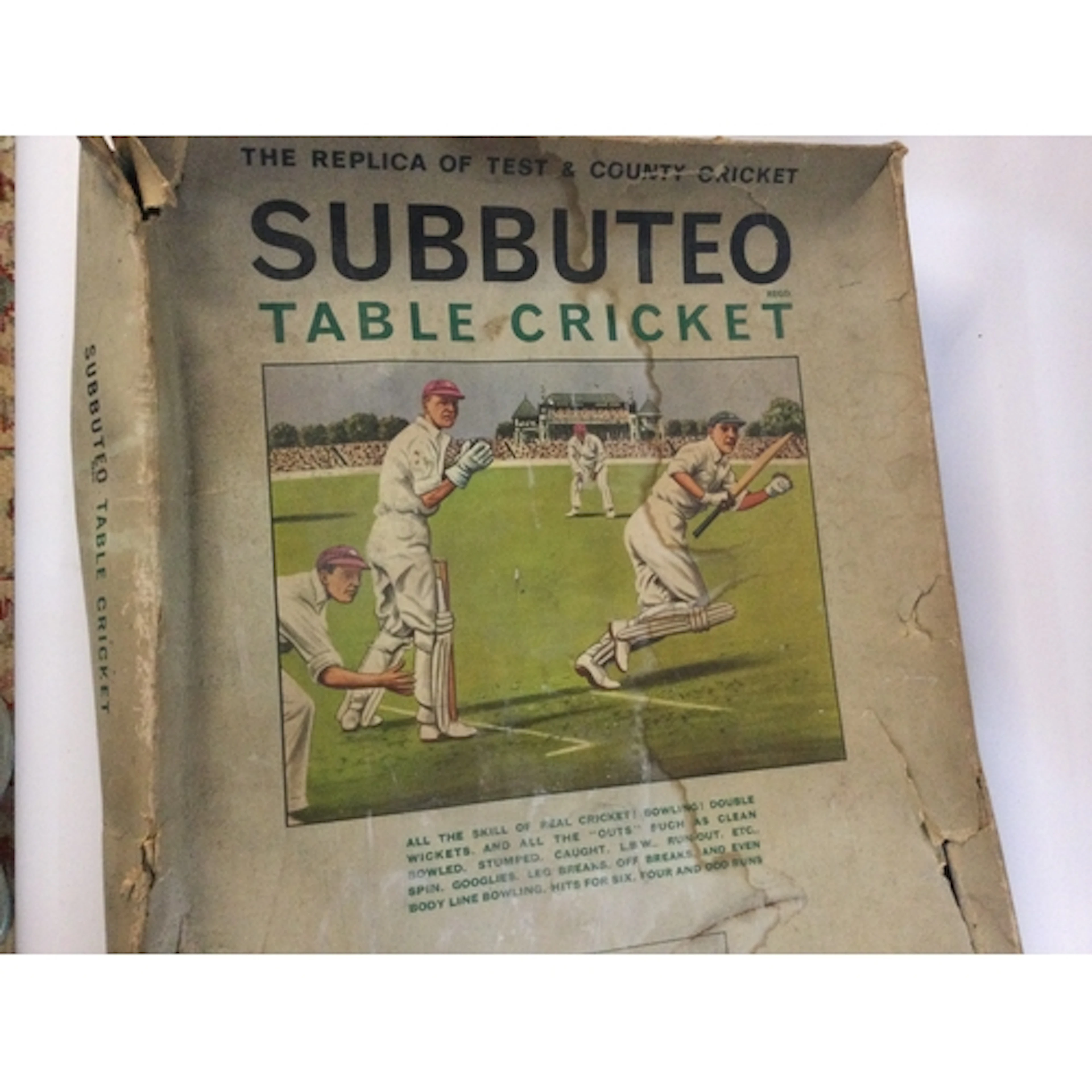 2 subbuteo games, football and cricket.