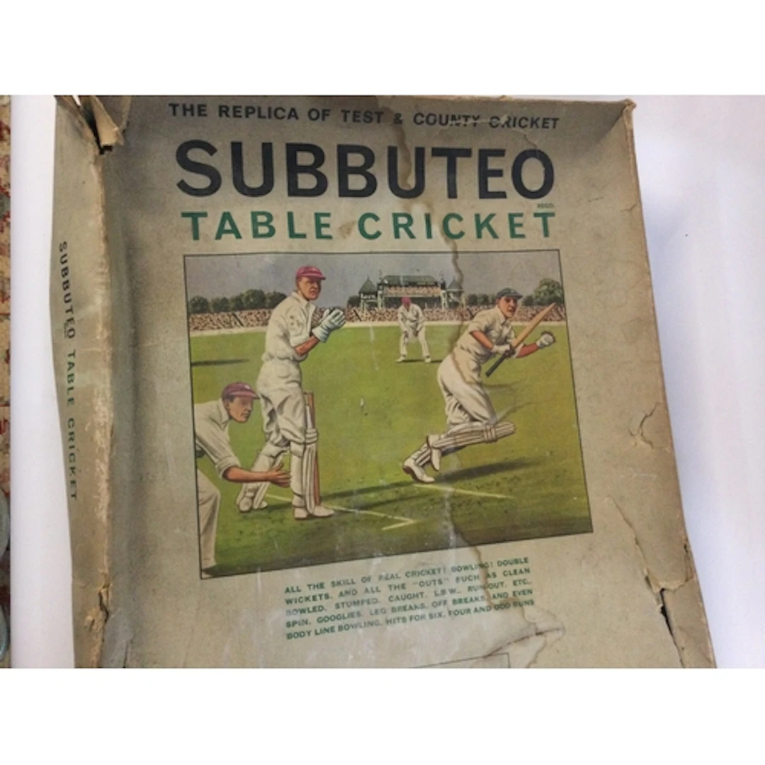 2 subbuteo games, football and cricket.