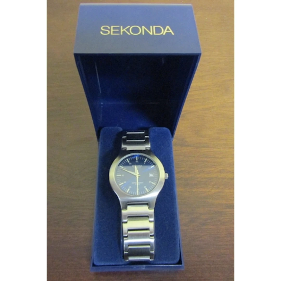 Skendoa Gentleman's Wrist Watch Midnight Blue Dial Articulat...