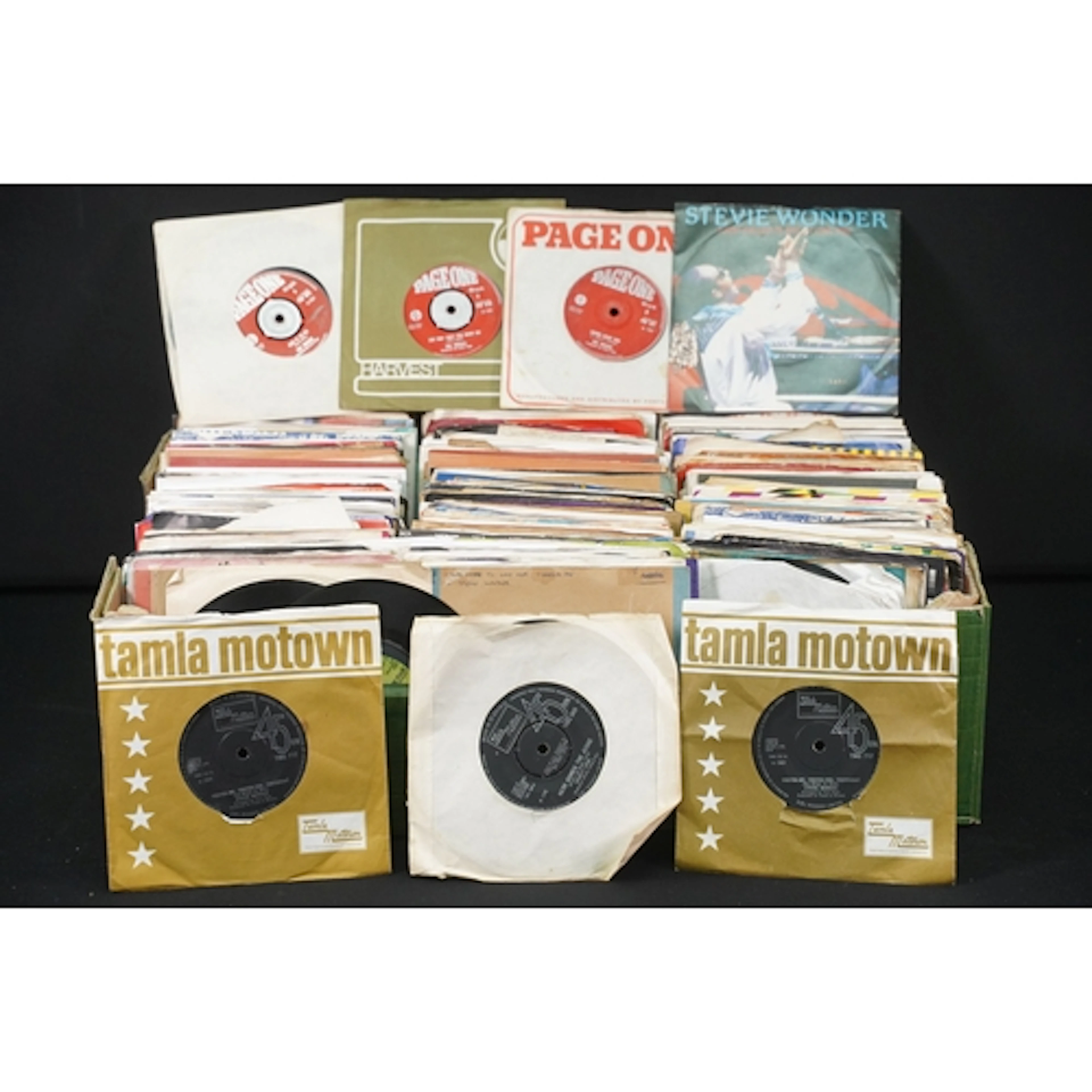 Vinyl - Over 350 Rock & Pop 7" singles featuring foreign pre...