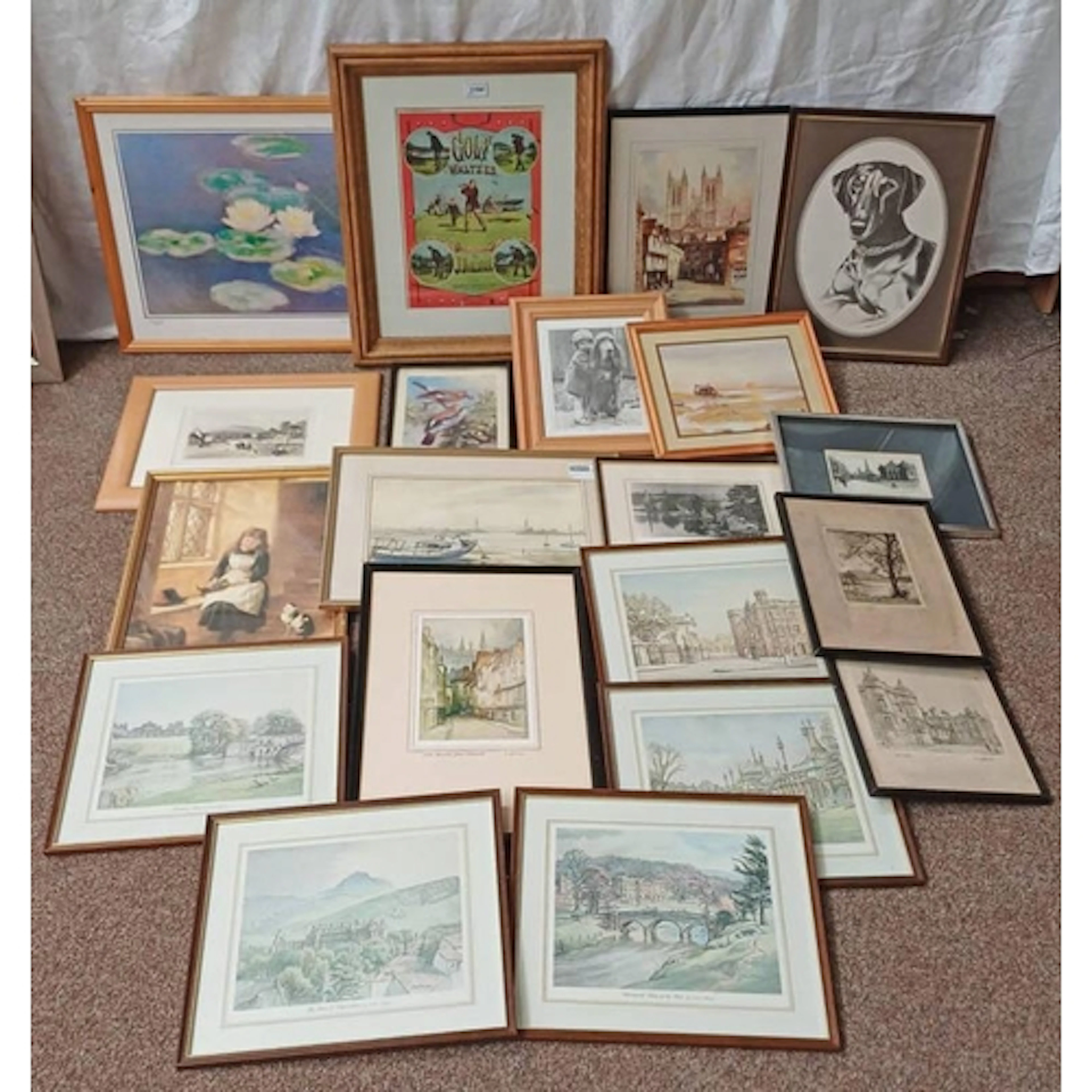 'GOLF WALTZERS - FAR &SURE BY J DALZIEL FRAMED REPRODUCTION ...