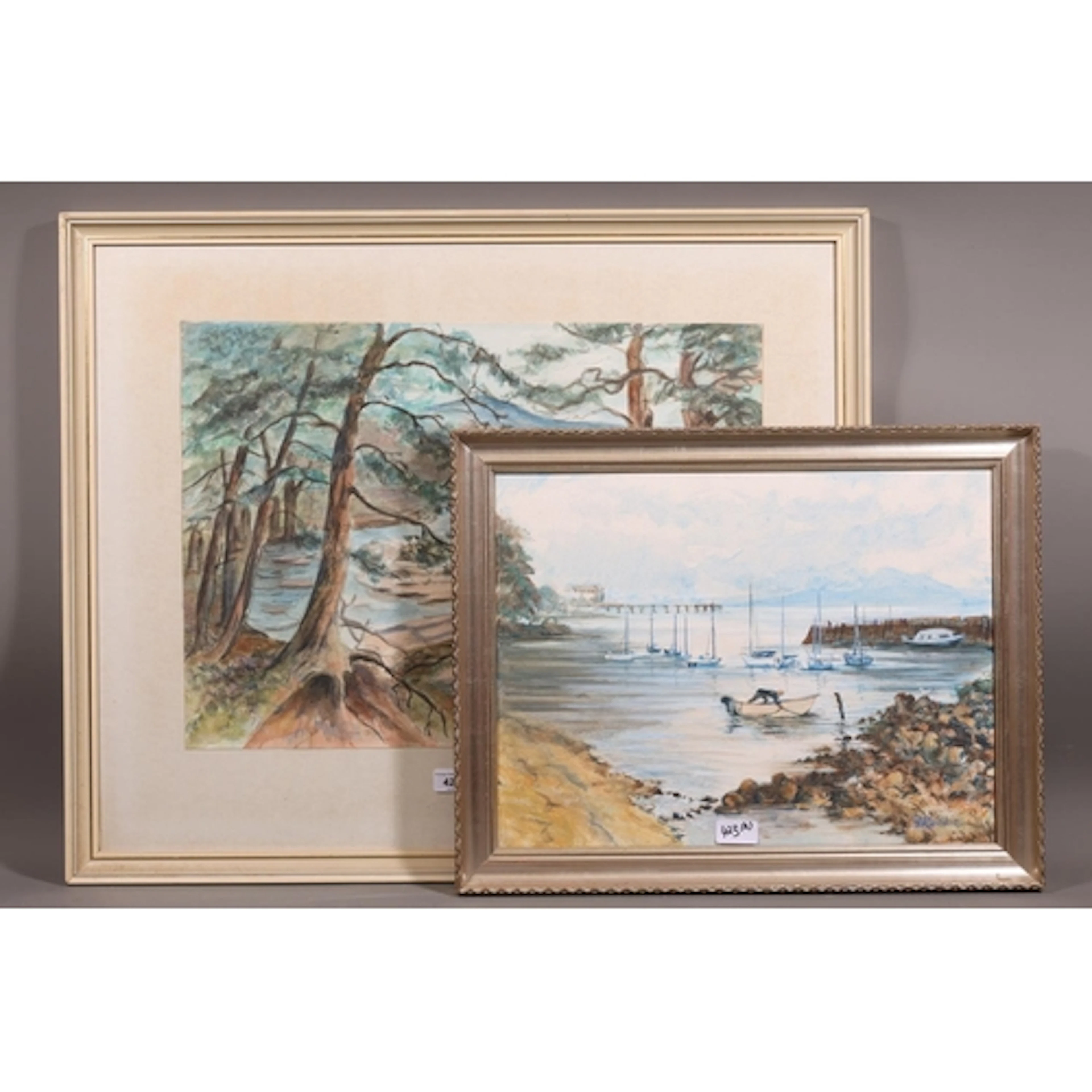 FRANK ROBBIE, Aberdour, oil painting on canvas, 34cm x 45cm,...