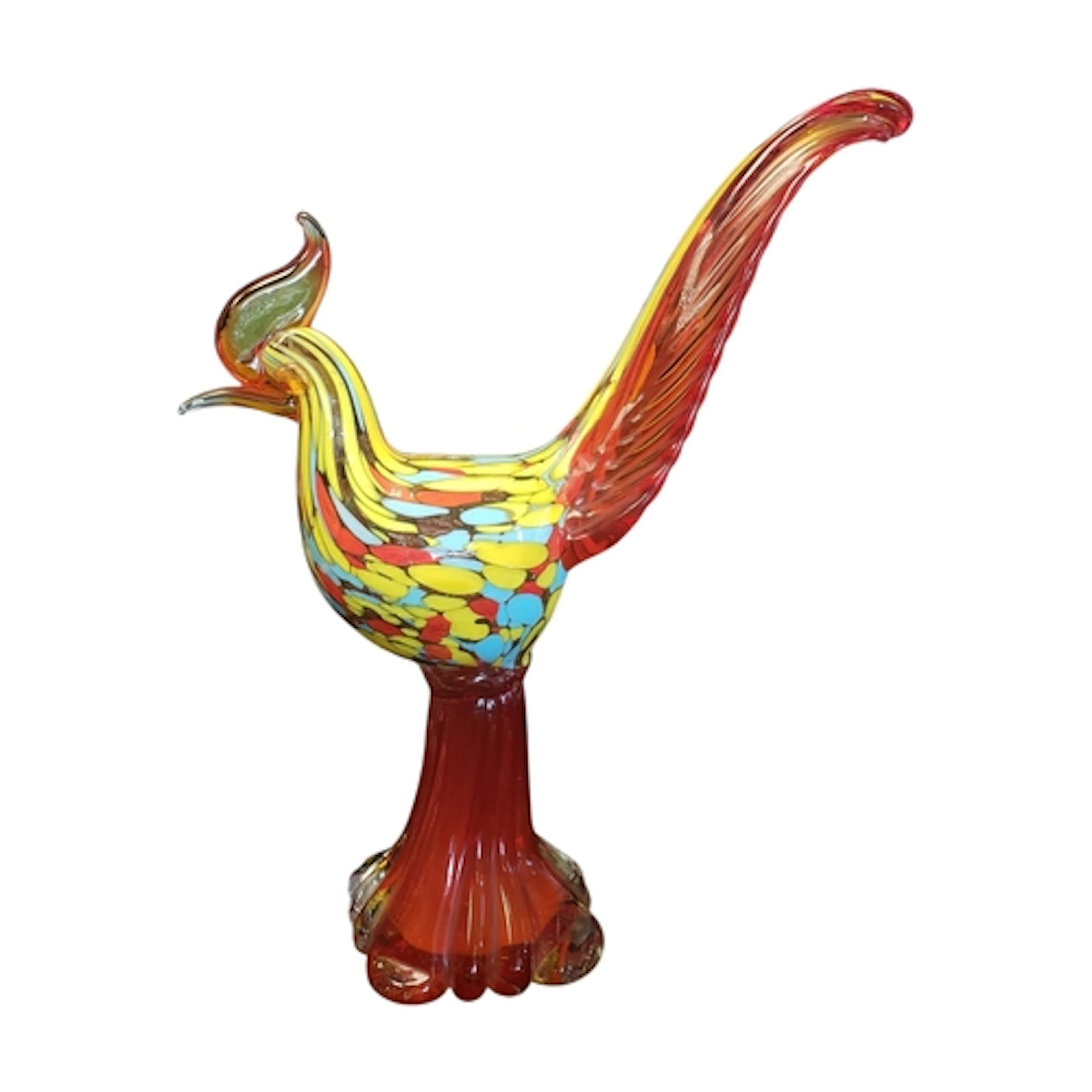 Mid century Italian Murano cockerel studio glass figure. The...
