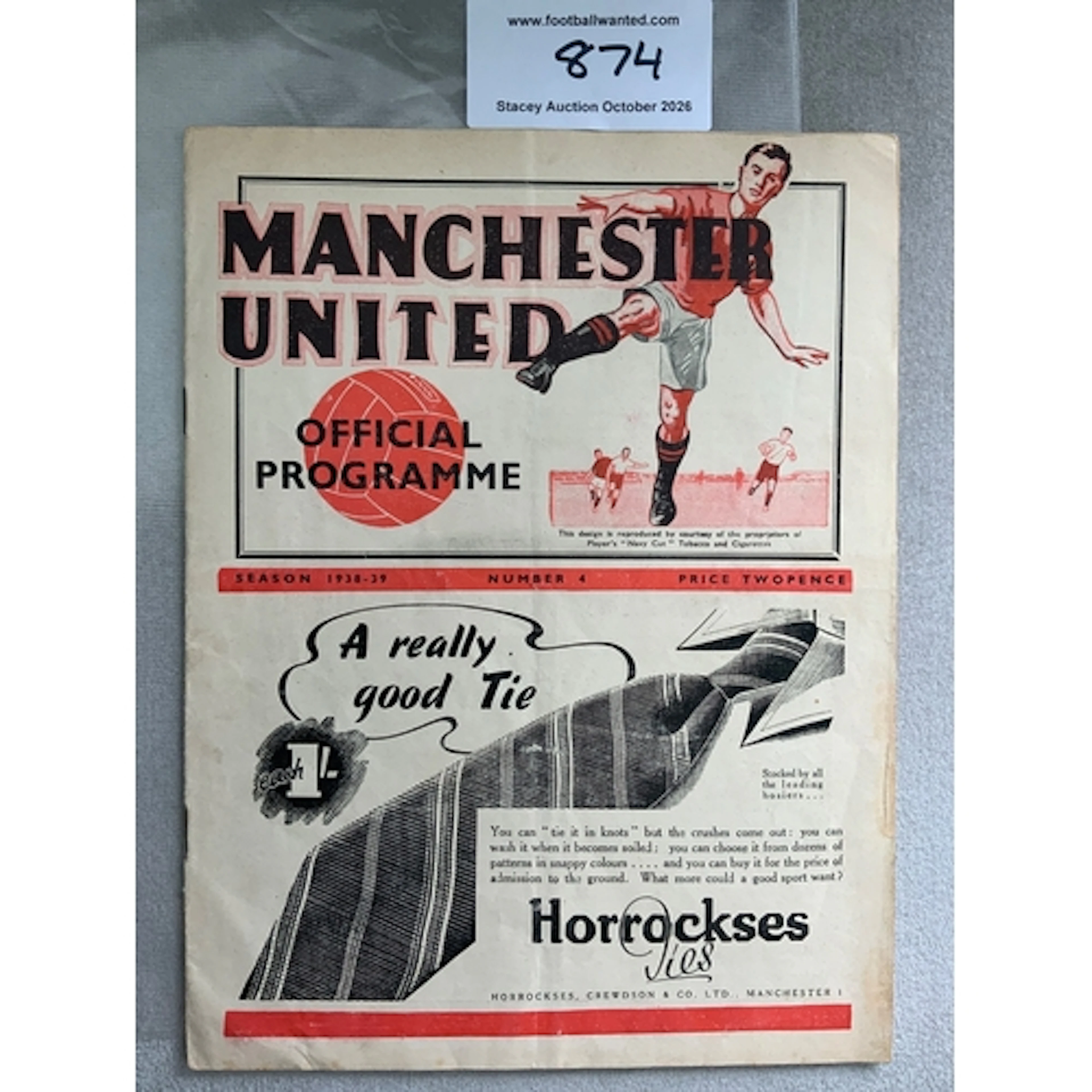 1938 - 1939 Manchester United v Charlton Football Programme:...
