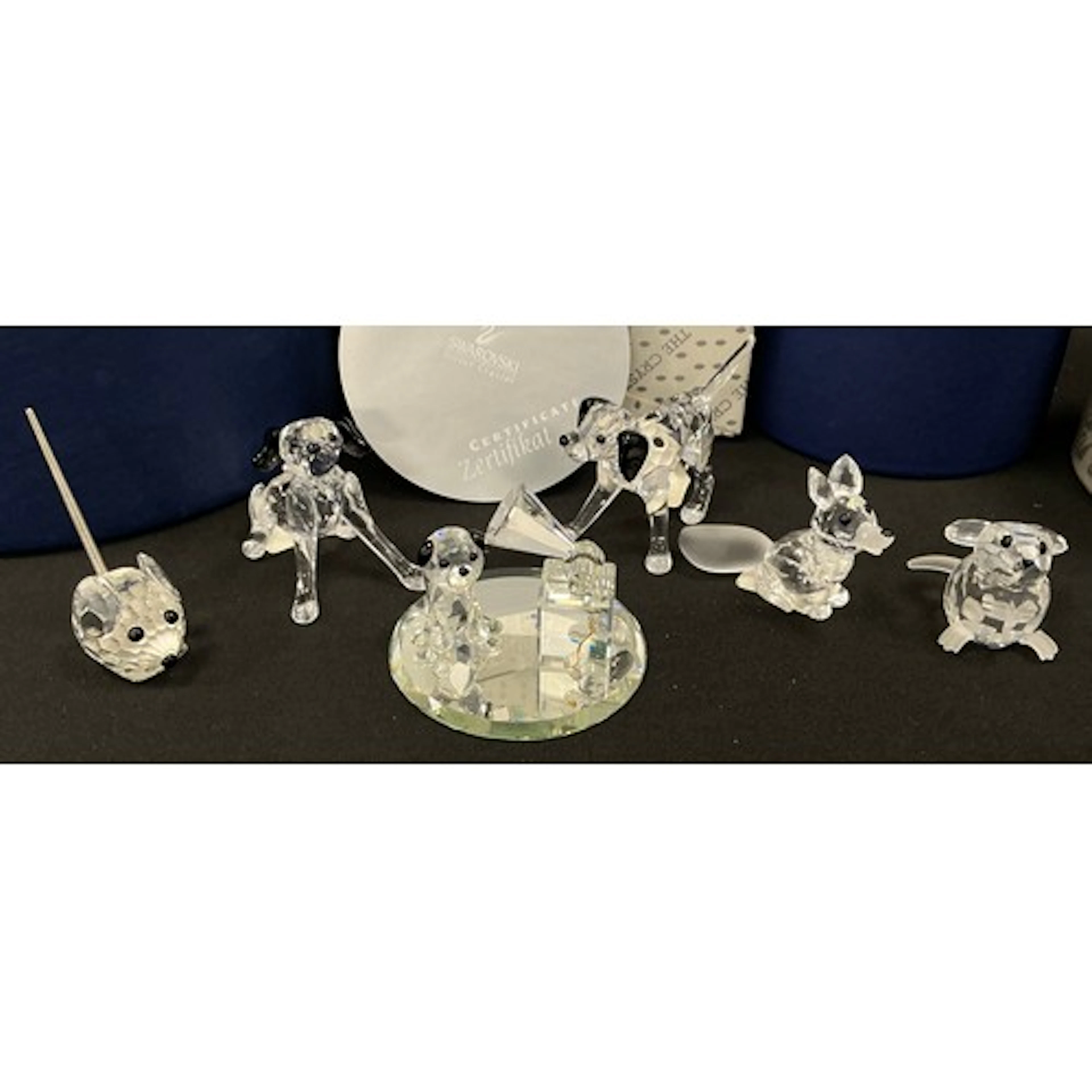 Swarvoski crystal, model animals including, Dalmatian’s, a f...