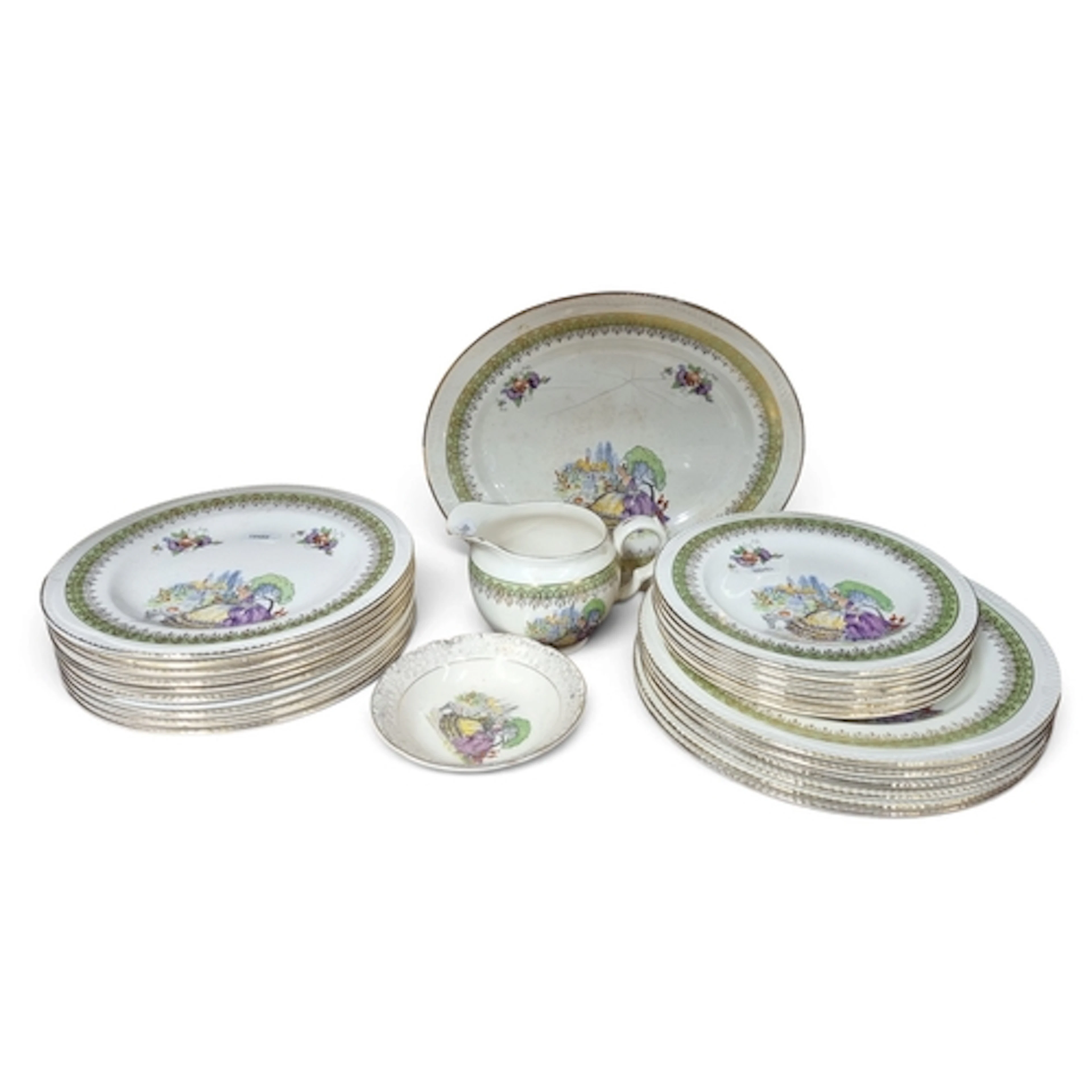 A quantity of 19th Century and later Teawares to include Duc...