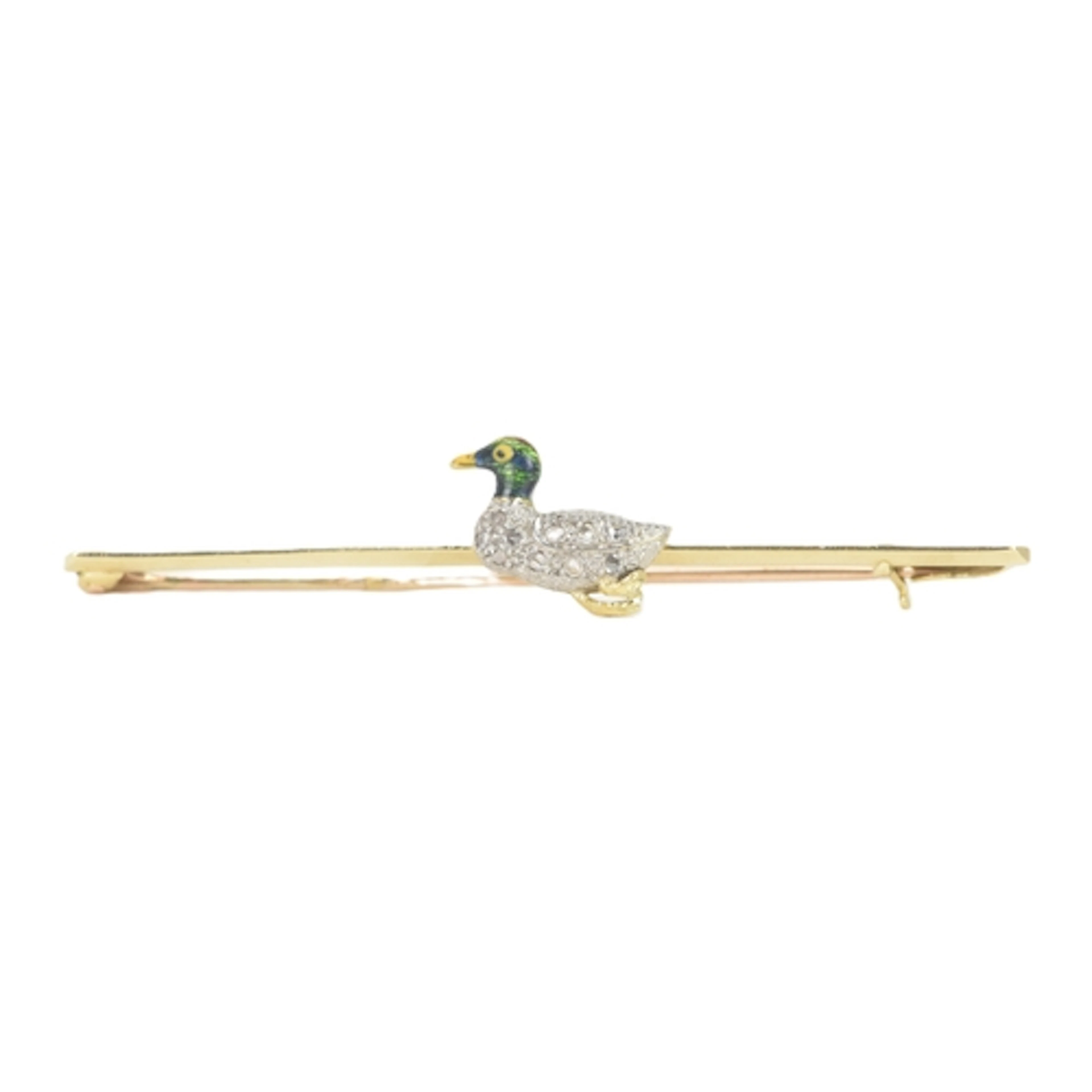 A late 19th/early 20th diamond and enamel, 15ct yellow gold ...