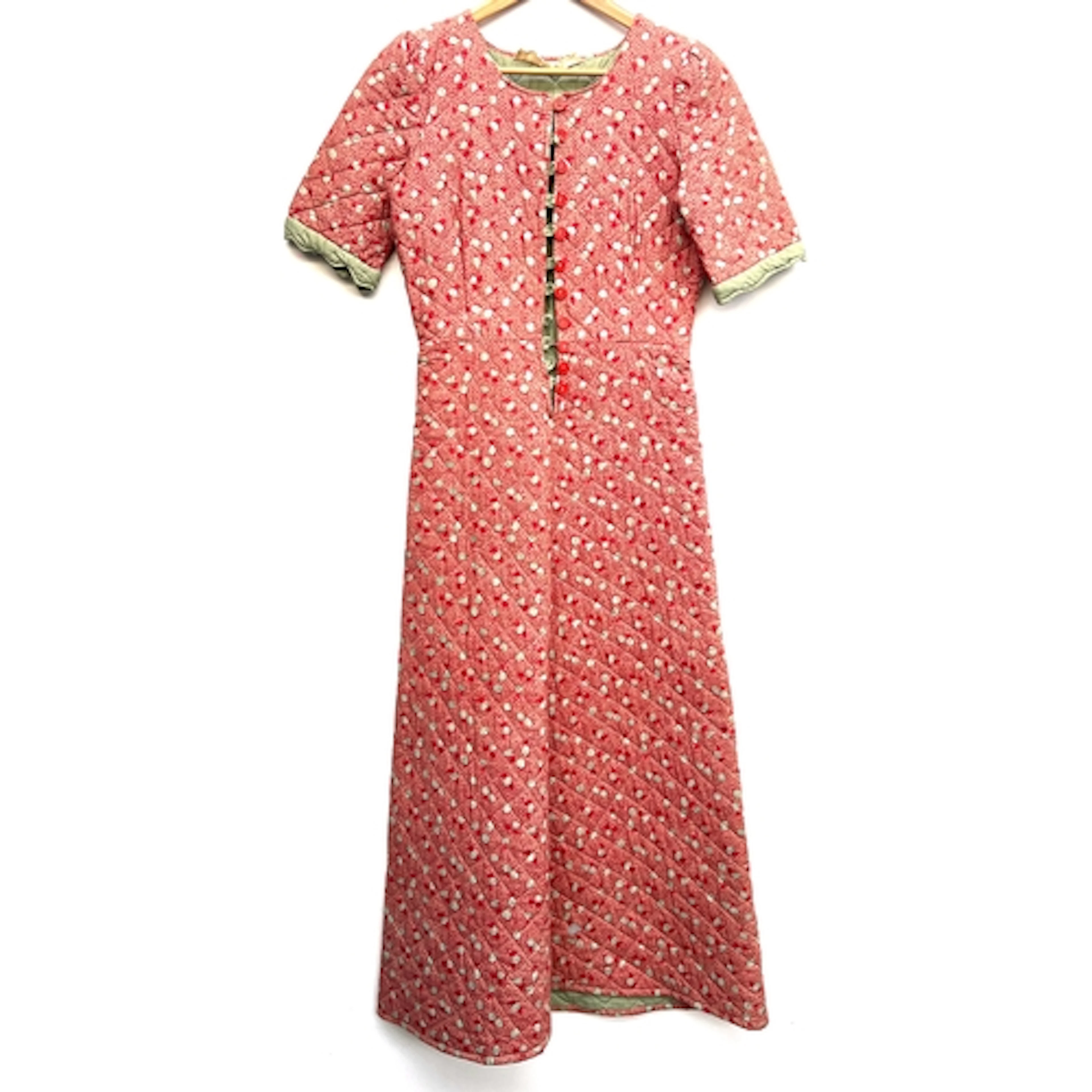 A Julie Phipps quilted cotton dress in a red and blue floral...