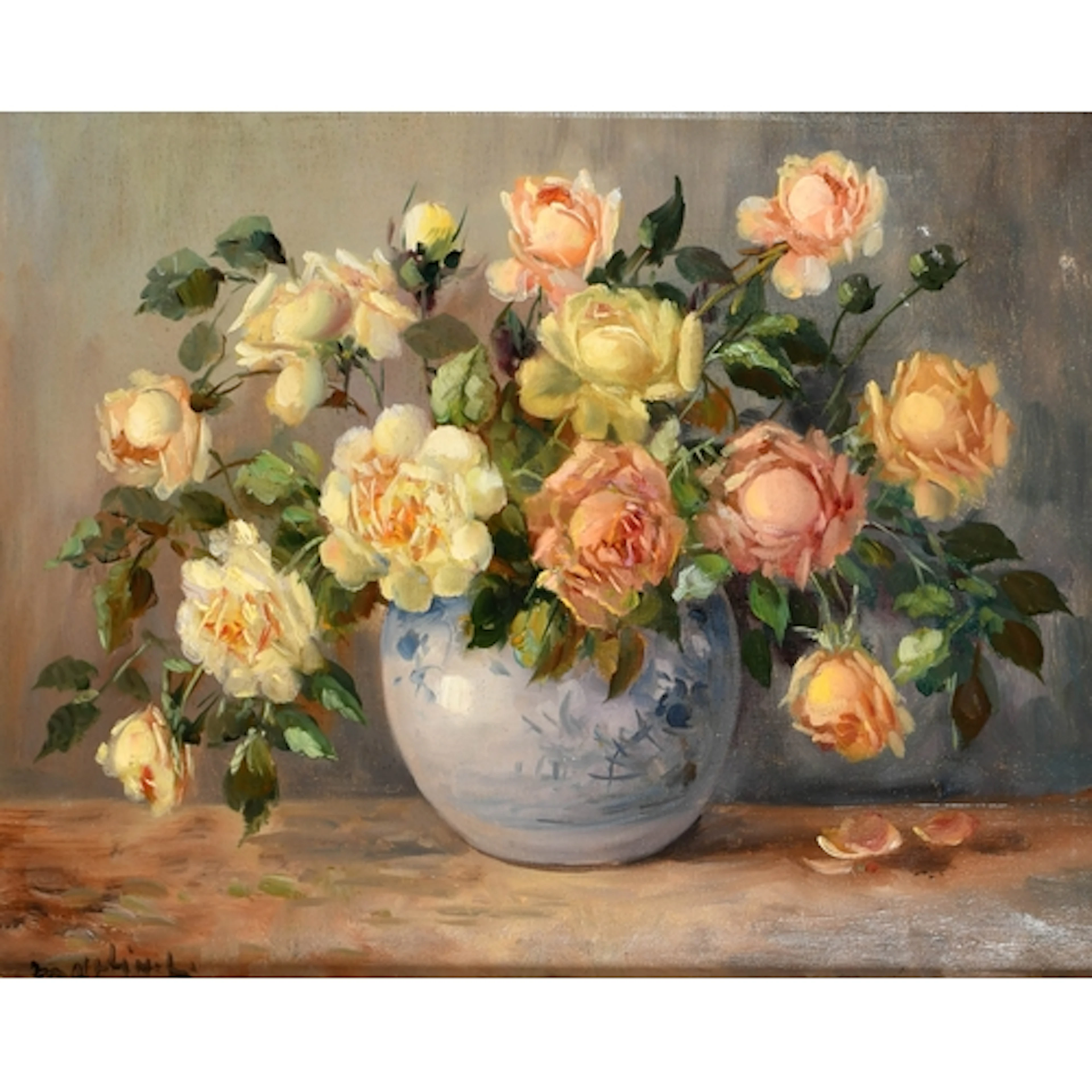 20th Century European School. Still Life of Flowers in a Vas...