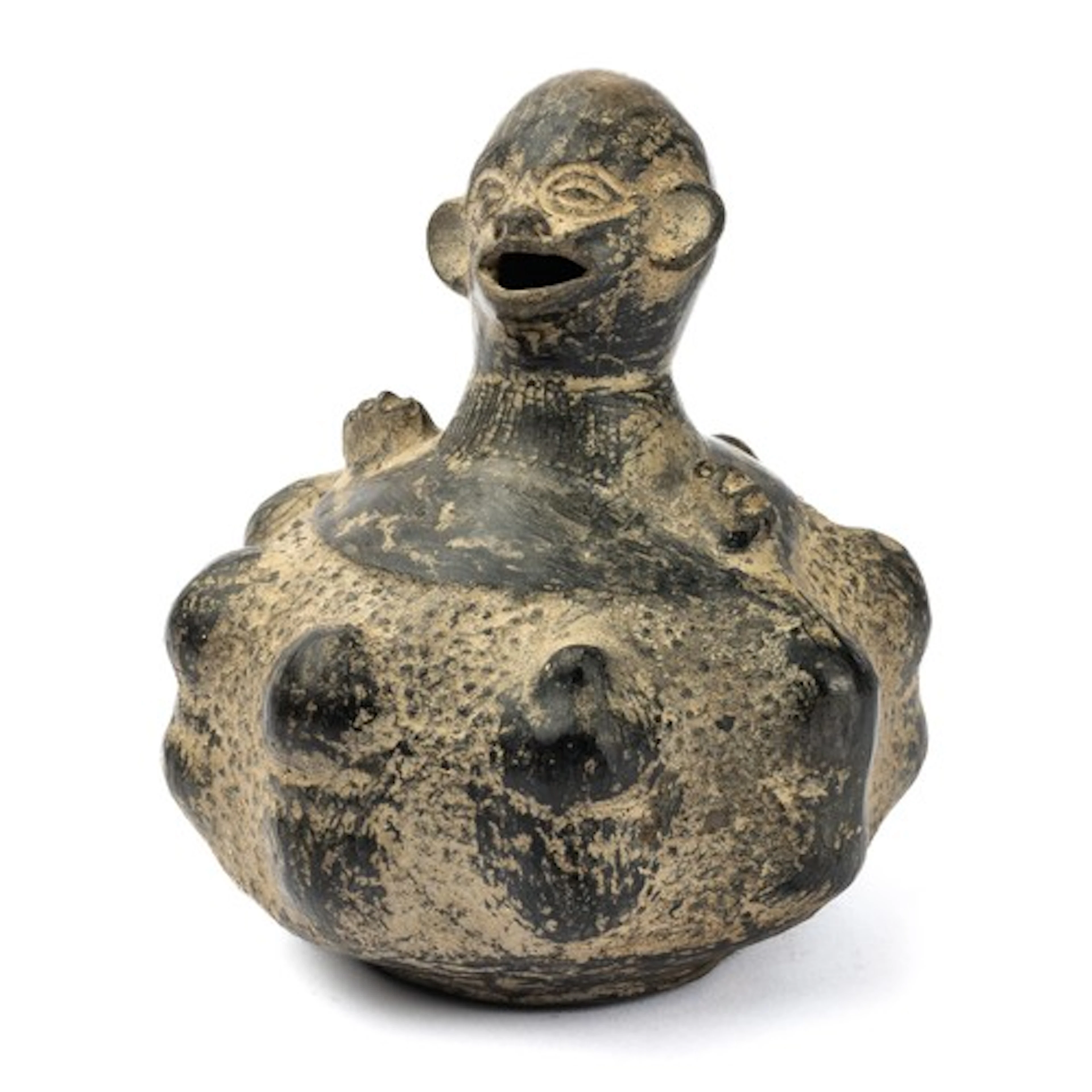 Peruvian Chimu blackware figure, Considered to be pre-Colum...