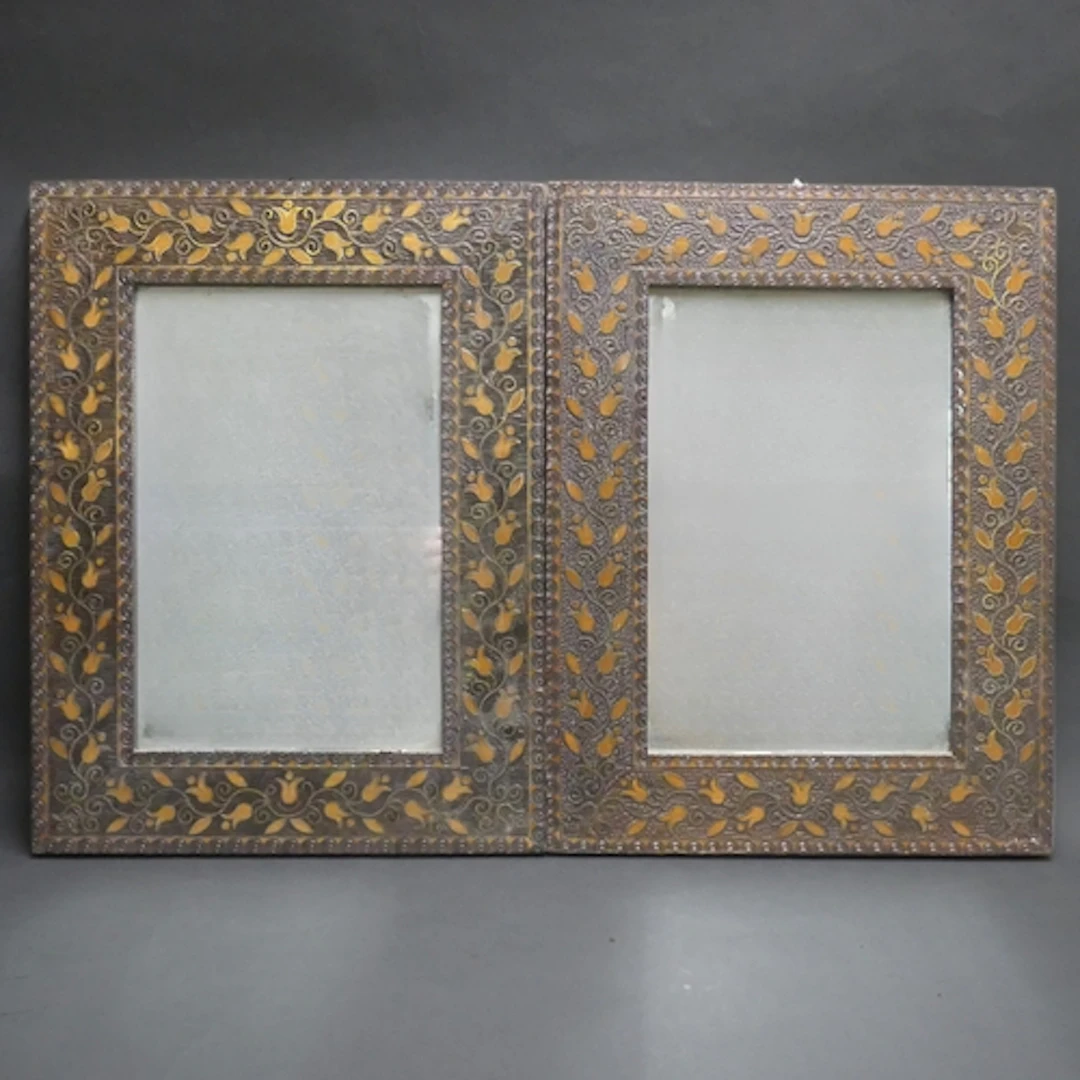 An interesting pair of Art Nouveau oak Polish folk art wall ...